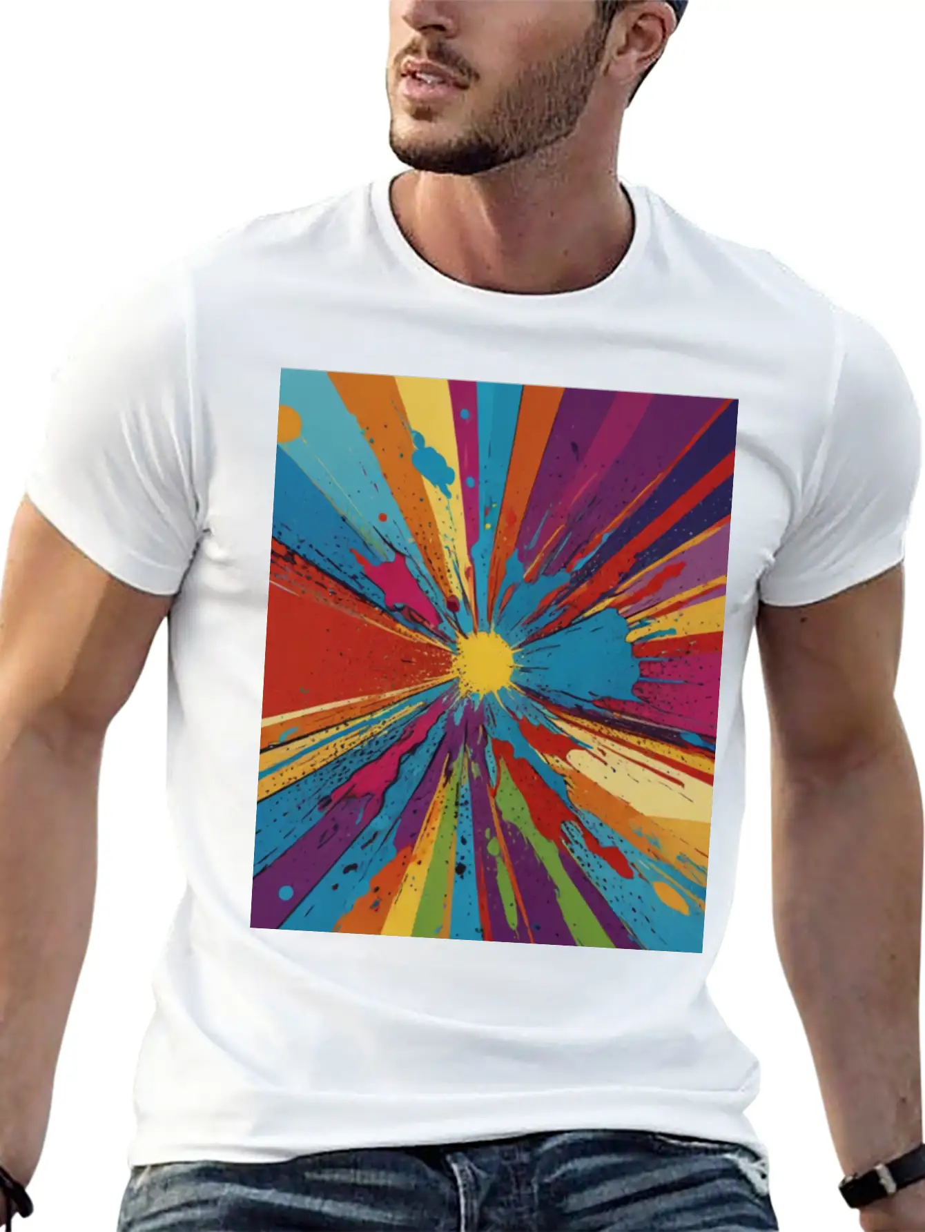 Artfully Designed Pop Art T-Shirt Basic Graphic T-Shirt ¨C Daily Comfort In Soft Cotton