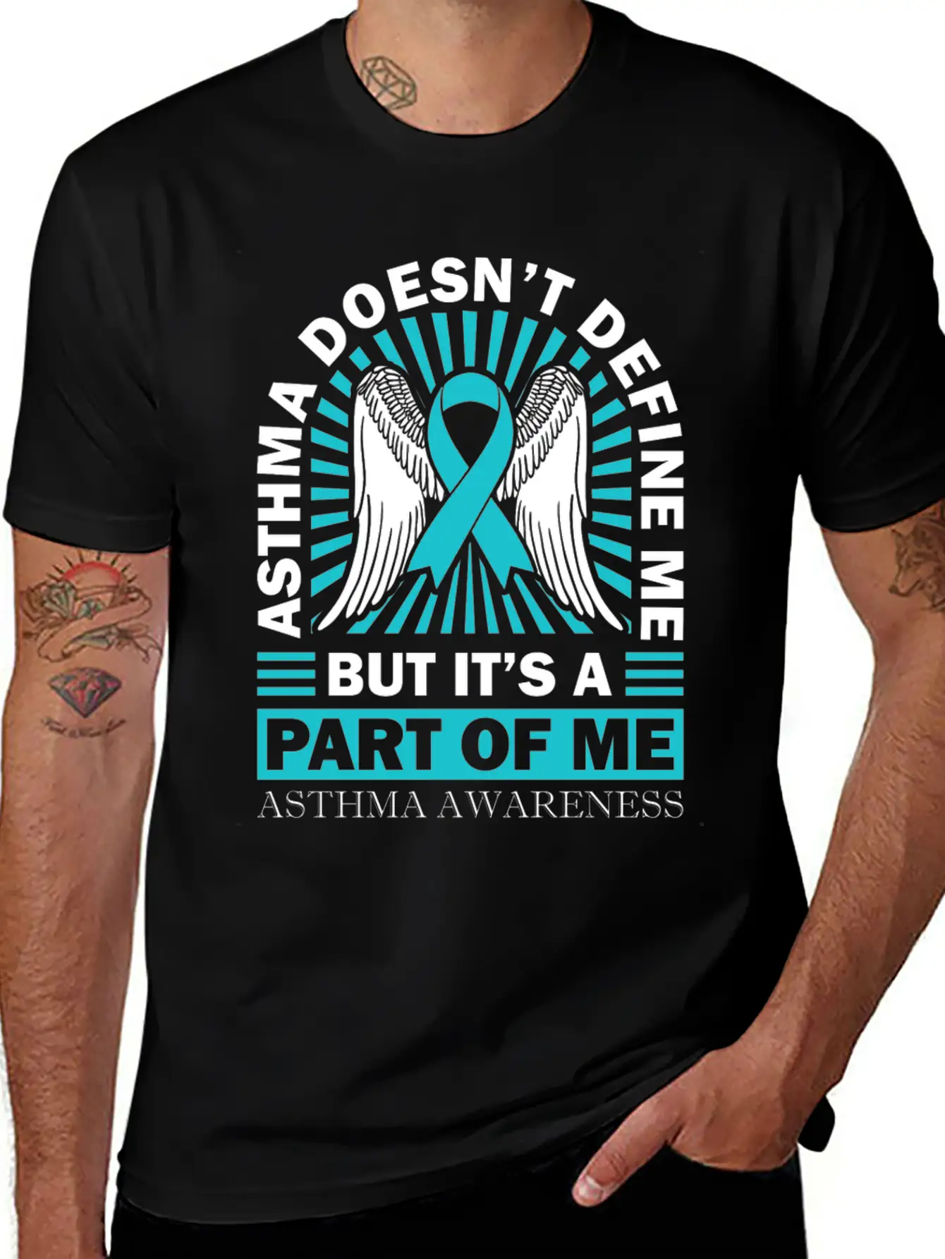 Asthmatic Warrior Asthma Doesn't Define Me Asthma Basic Graphic T-Shirt ¨C Daily Comfort In Soft Cotton