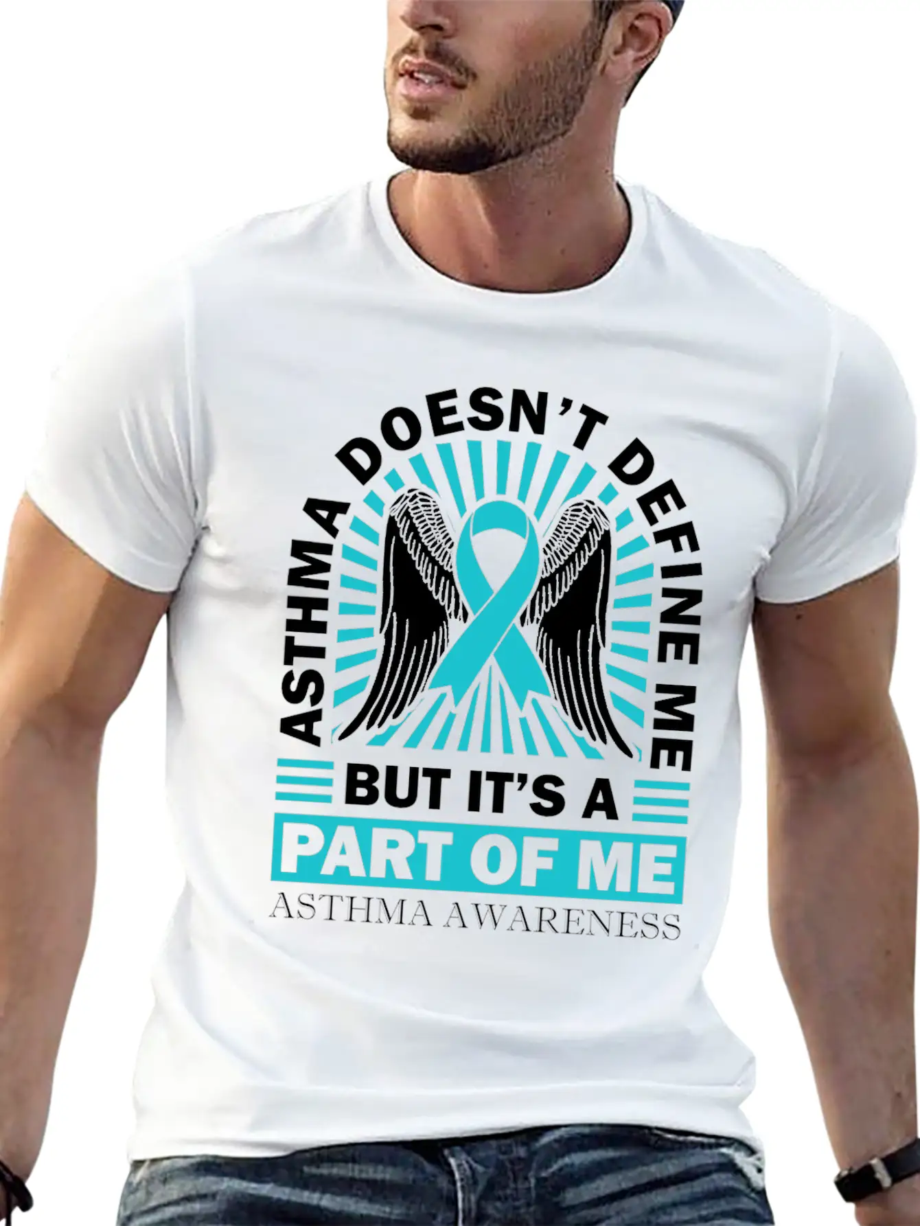 Asthmatic Warrior Asthma Doesn't Define Me Asthma Basic Graphic T-Shirt ¨C Daily Comfort In Soft Cotton