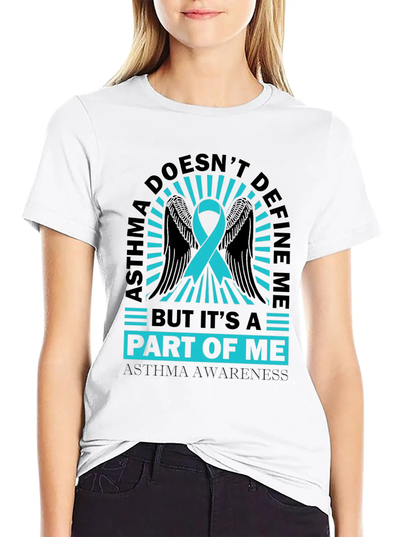 Asthmatic Warrior Asthma Doesn't Define Me Asthma Basic Graphic T-Shirt ¨C Daily Comfort In Soft Cotton