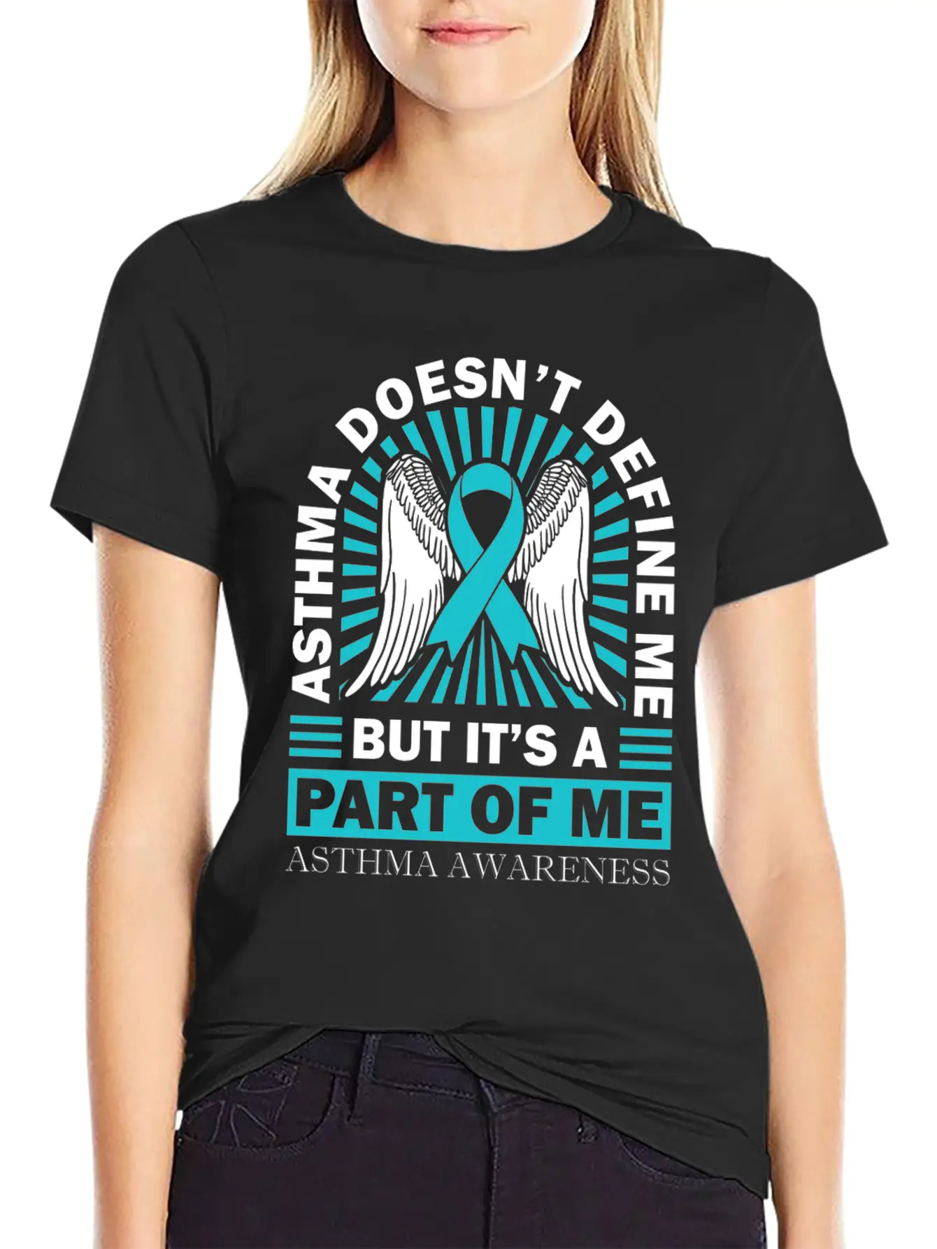 Asthmatic Warrior Asthma Doesn't Define Me Asthma Basic Graphic T-Shirt ¨C Daily Comfort In Soft Cotton