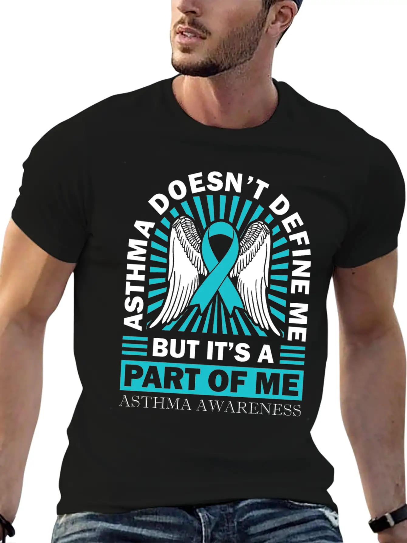 Asthmatic Warrior Asthma Doesn't Define Me Asthma Basic Graphic T-Shirt ¨C Daily Comfort In Soft Cotton