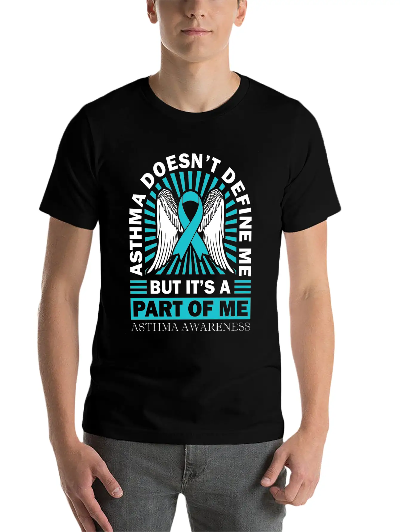 Asthmatic Warrior Asthma Doesn't Define Me Asthma Basic Graphic T-Shirt ¨C Daily Comfort In Soft Cotton