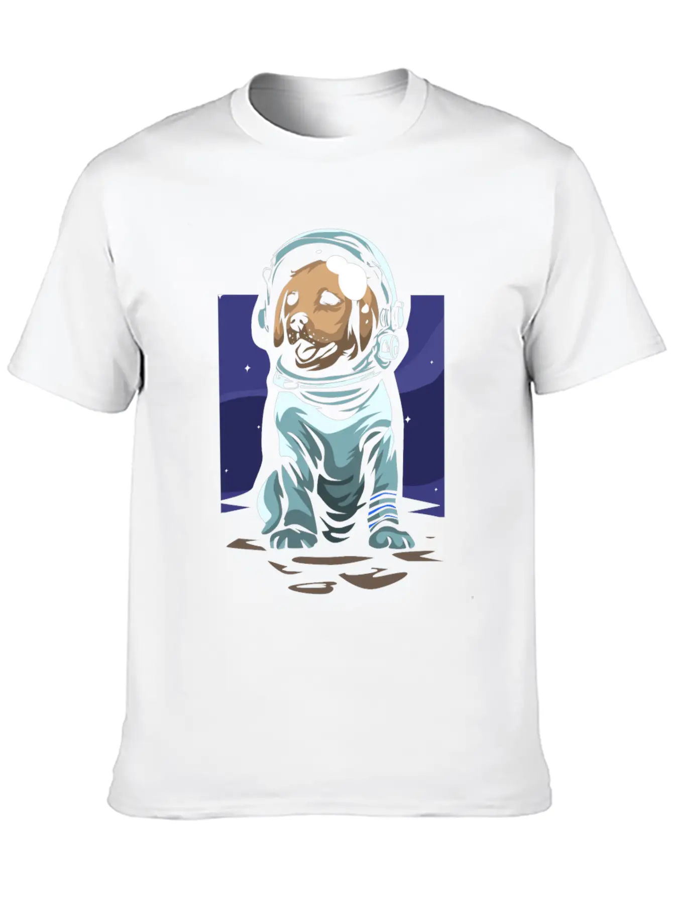 Astronaut Dog Basic Graphic T-Shirt ¨C Daily Comfort In Soft Cotton