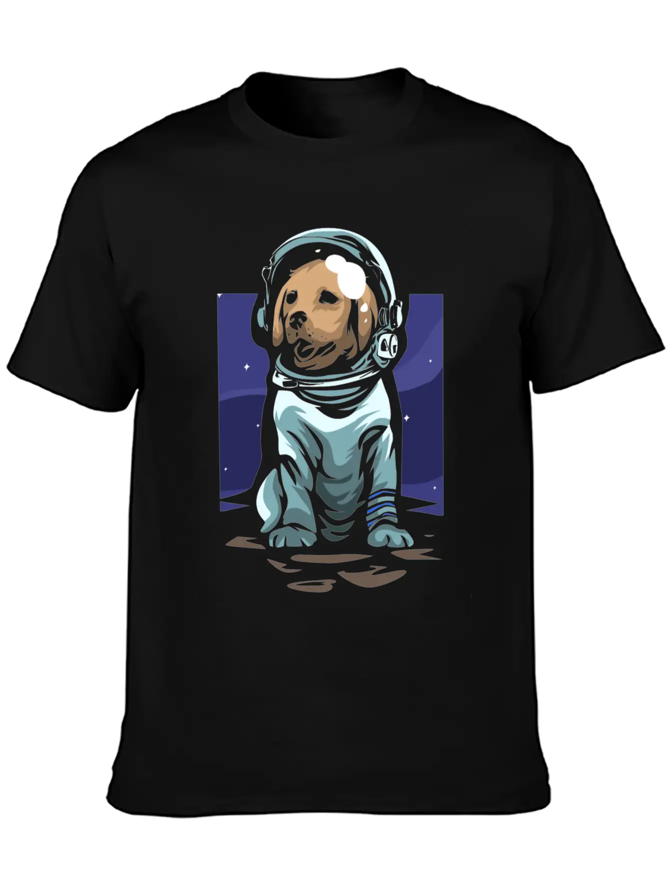 Astronaut Dog Basic Graphic T-Shirt ¨C Daily Comfort In Soft Cotton