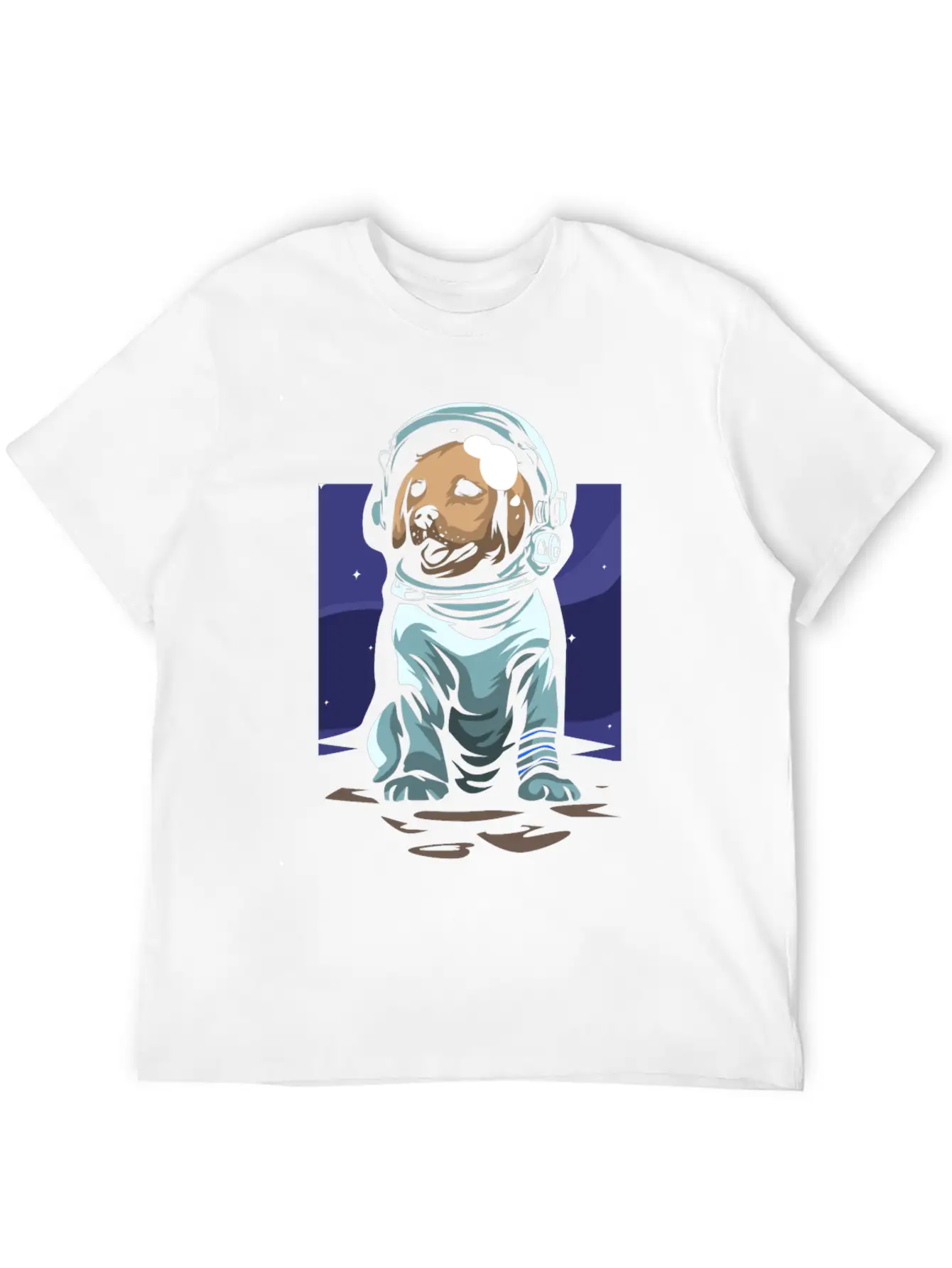 Astronaut Dog Basic Graphic T-Shirt ¨C Daily Comfort In Soft Cotton