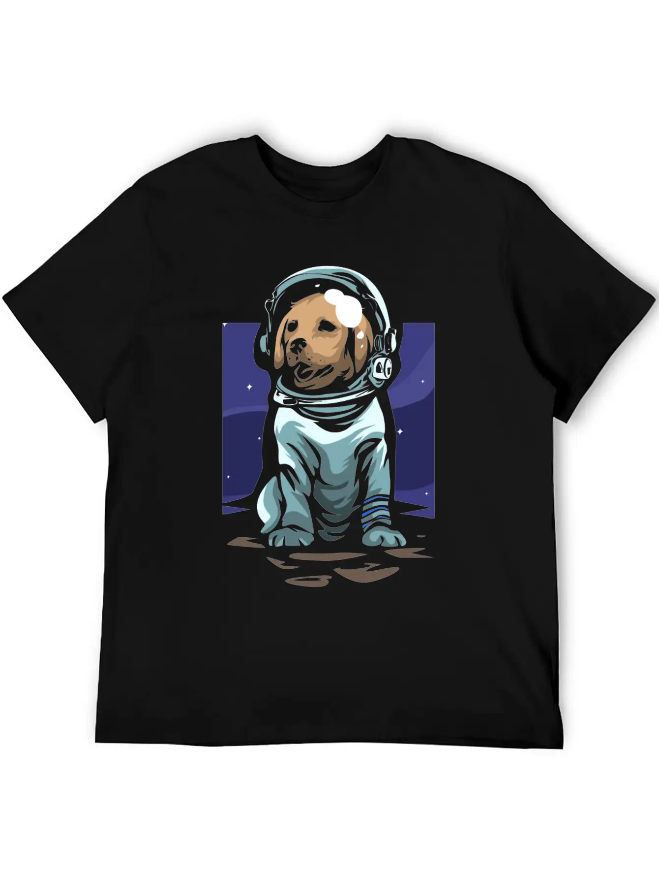 Astronaut Dog Basic Graphic T-Shirt ¨C Daily Comfort In Soft Cotton