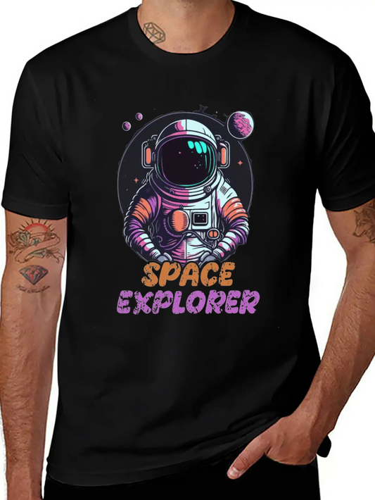 Astronaut Space Explorer Basic Graphic T-Shirt ¨C Daily Comfort In Soft Cotton
