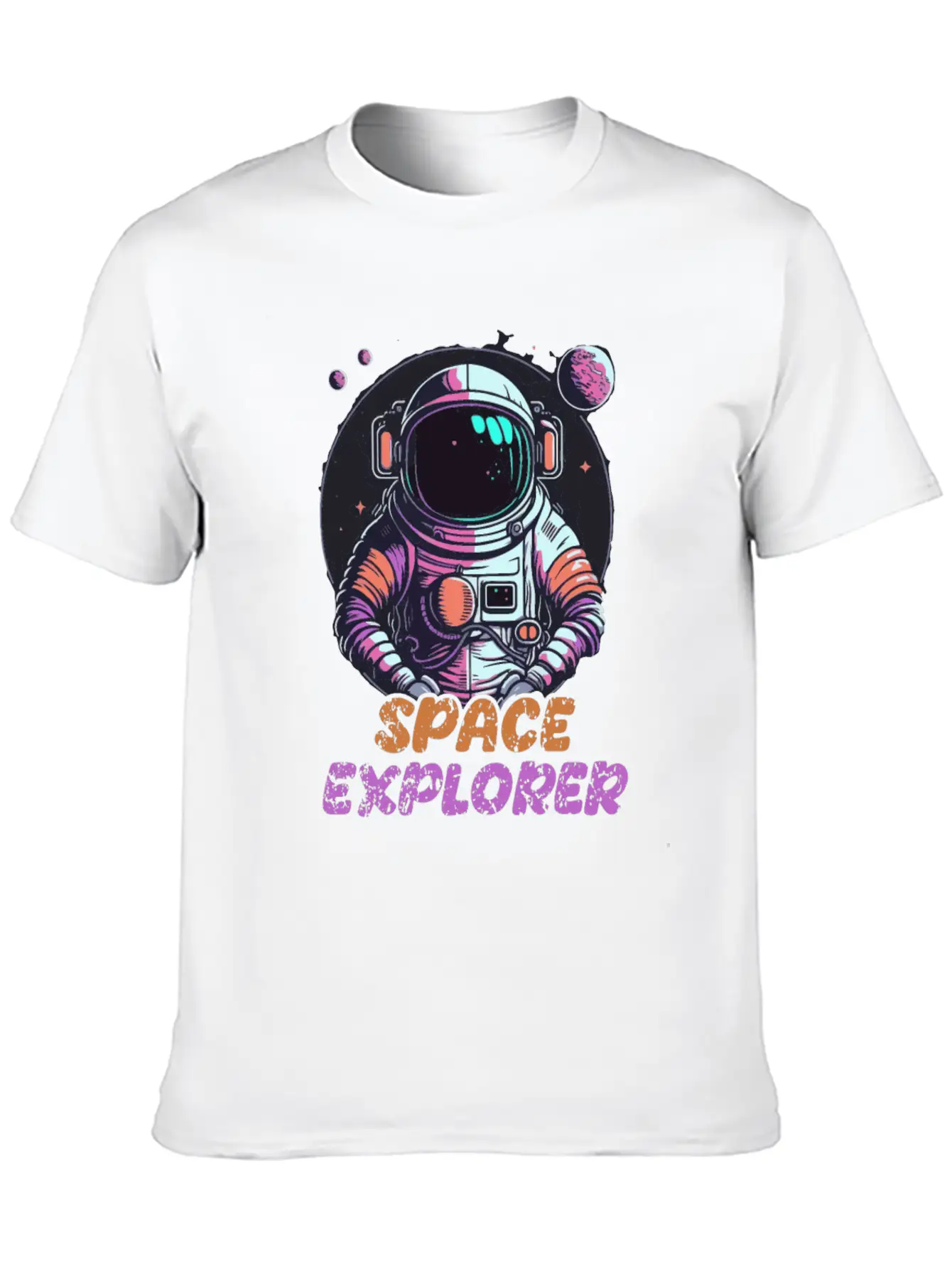 Astronaut Space Explorer Basic Graphic T-Shirt ¨C Daily Comfort In Soft Cotton