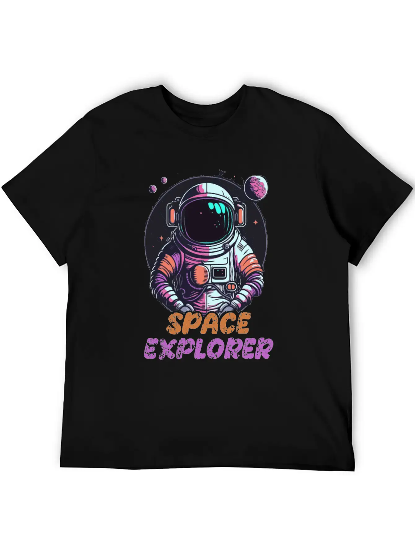 Astronaut Space Explorer Basic Graphic T-Shirt ¨C Daily Comfort In Soft Cotton