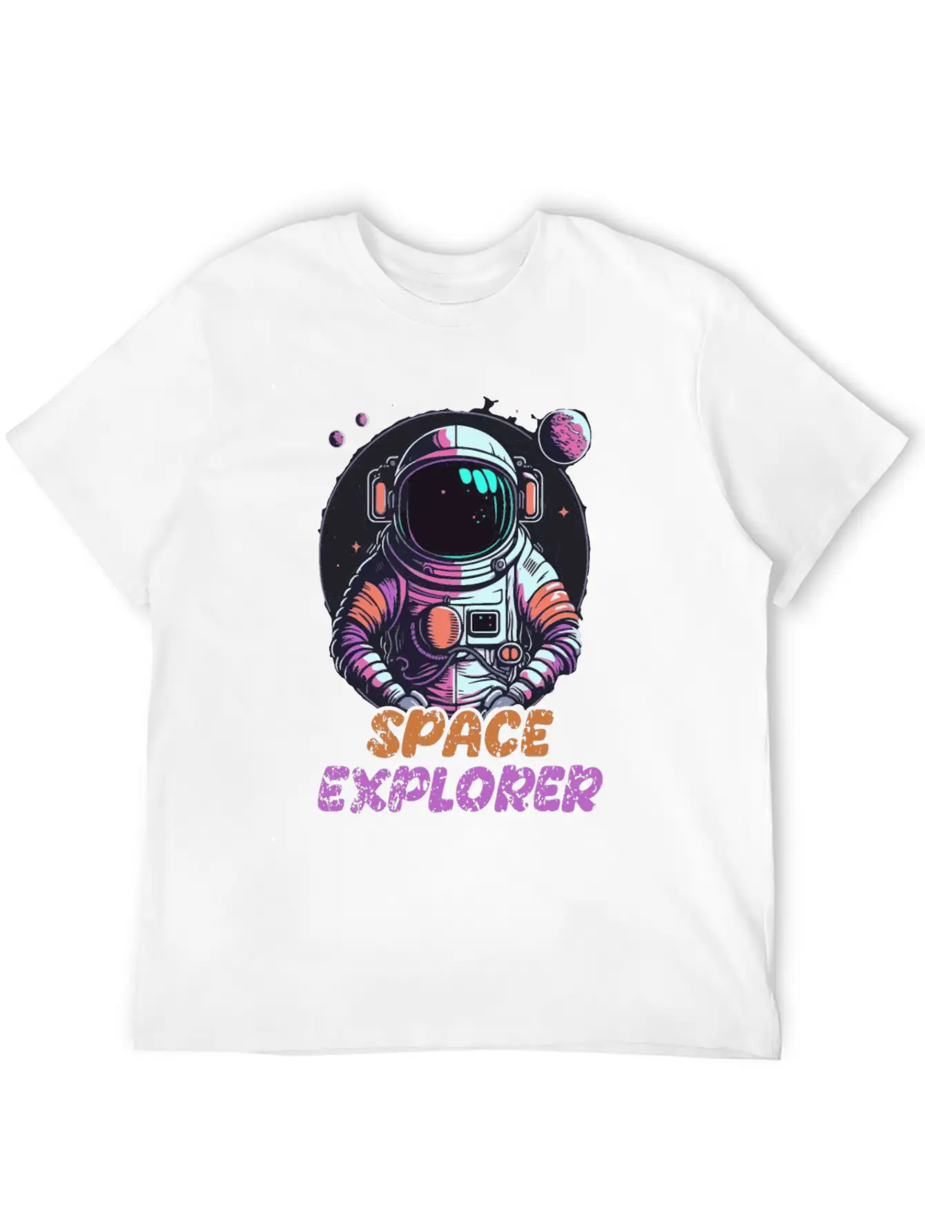 Astronaut Space Explorer Basic Graphic T-Shirt ¨C Daily Comfort In Soft Cotton