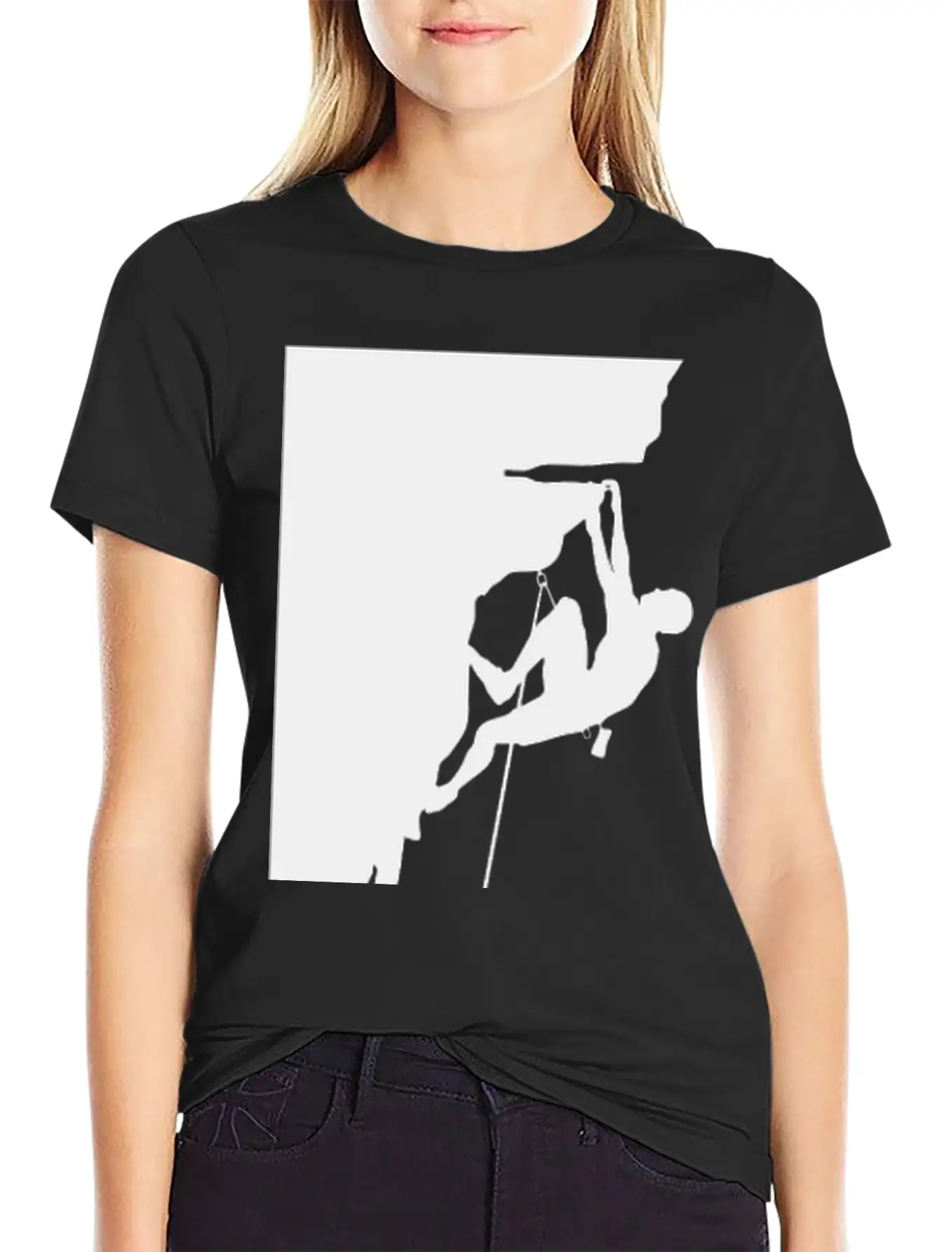 Athletic Man Climbing Mountain Rock Basic Graphic T-Shirt ¨C Daily Comfort In Soft Cotton