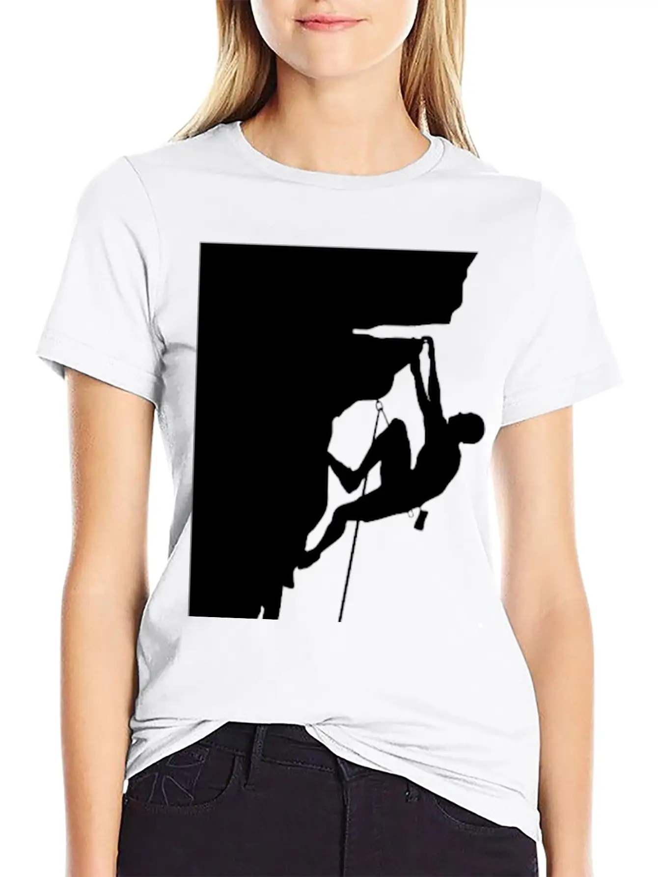 Athletic Man Climbing Mountain Rock Basic Graphic T-Shirt ¨C Daily Comfort In Soft Cotton