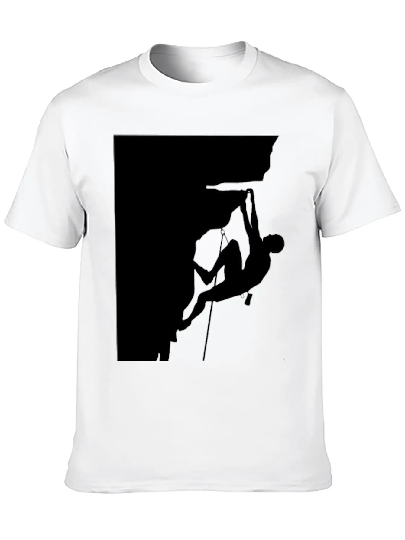 Athletic Man Climbing Mountain Rock Basic Graphic T-Shirt ¨C Daily Comfort In Soft Cotton