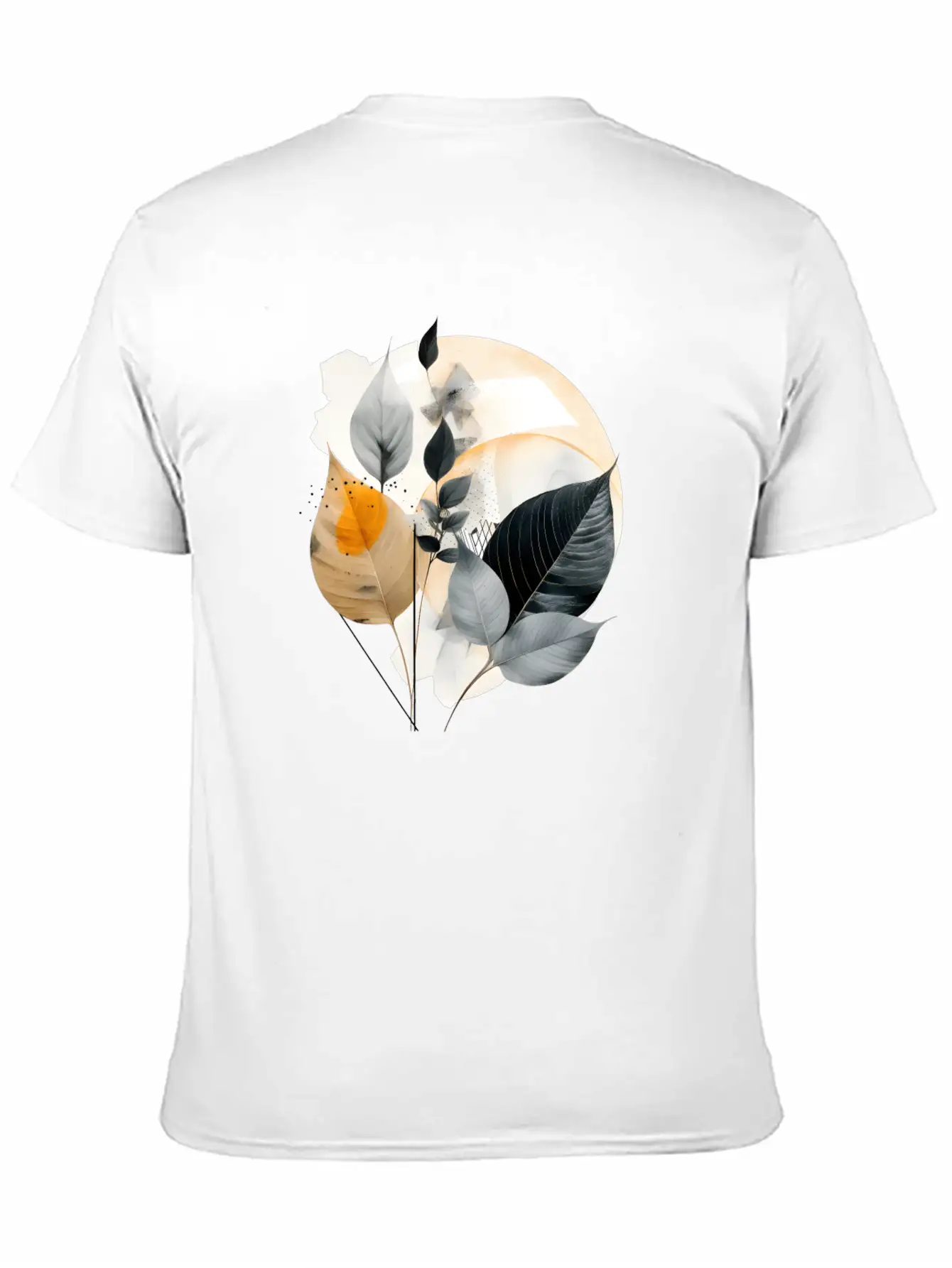 Autumn Leaves Modern Artwork Basic Graphic T-Shirt ¨C Daily Comfort In Soft Cotton