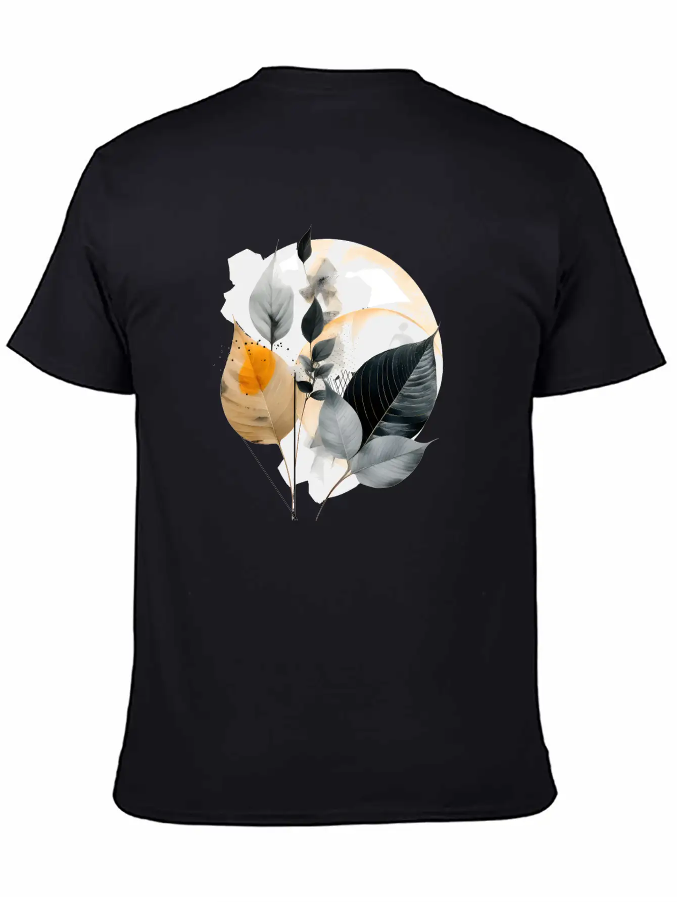 Autumn Leaves Modern Artwork Basic Graphic T-Shirt ¨C Daily Comfort In Soft Cotton