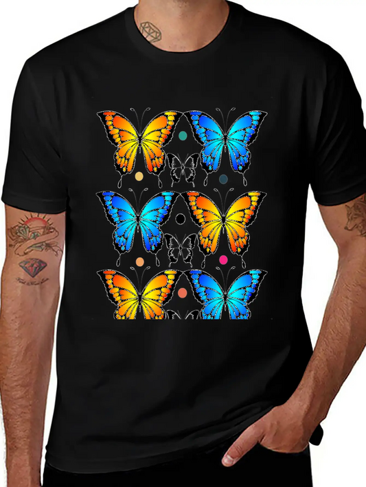 Autumn Papillons Butterfly, Pattern Basic Graphic T-Shirt ¨C Daily Comfort In Soft Cotton