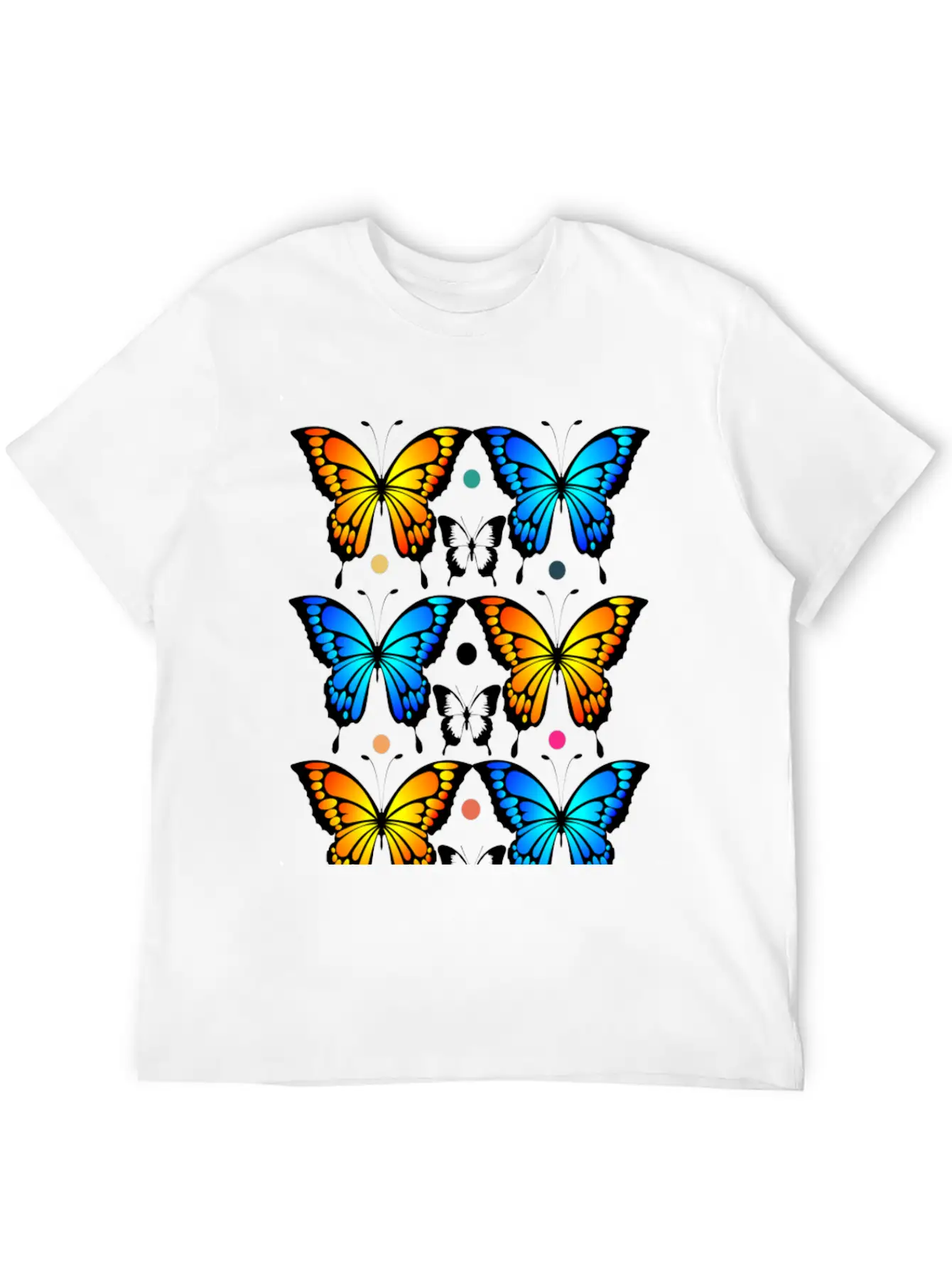 Autumn Papillons Butterfly, Pattern Basic Graphic T-Shirt ¨C Daily Comfort In Soft Cotton