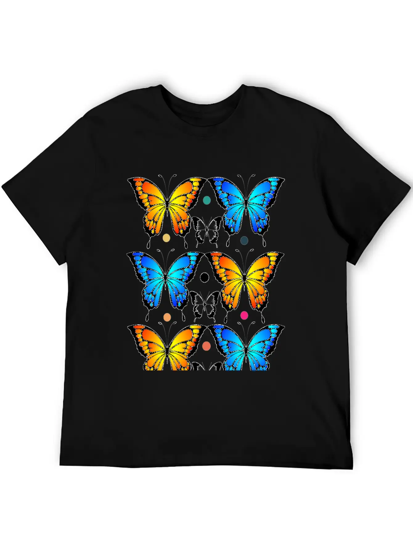 Autumn Papillons Butterfly, Pattern Basic Graphic T-Shirt ¨C Daily Comfort In Soft Cotton