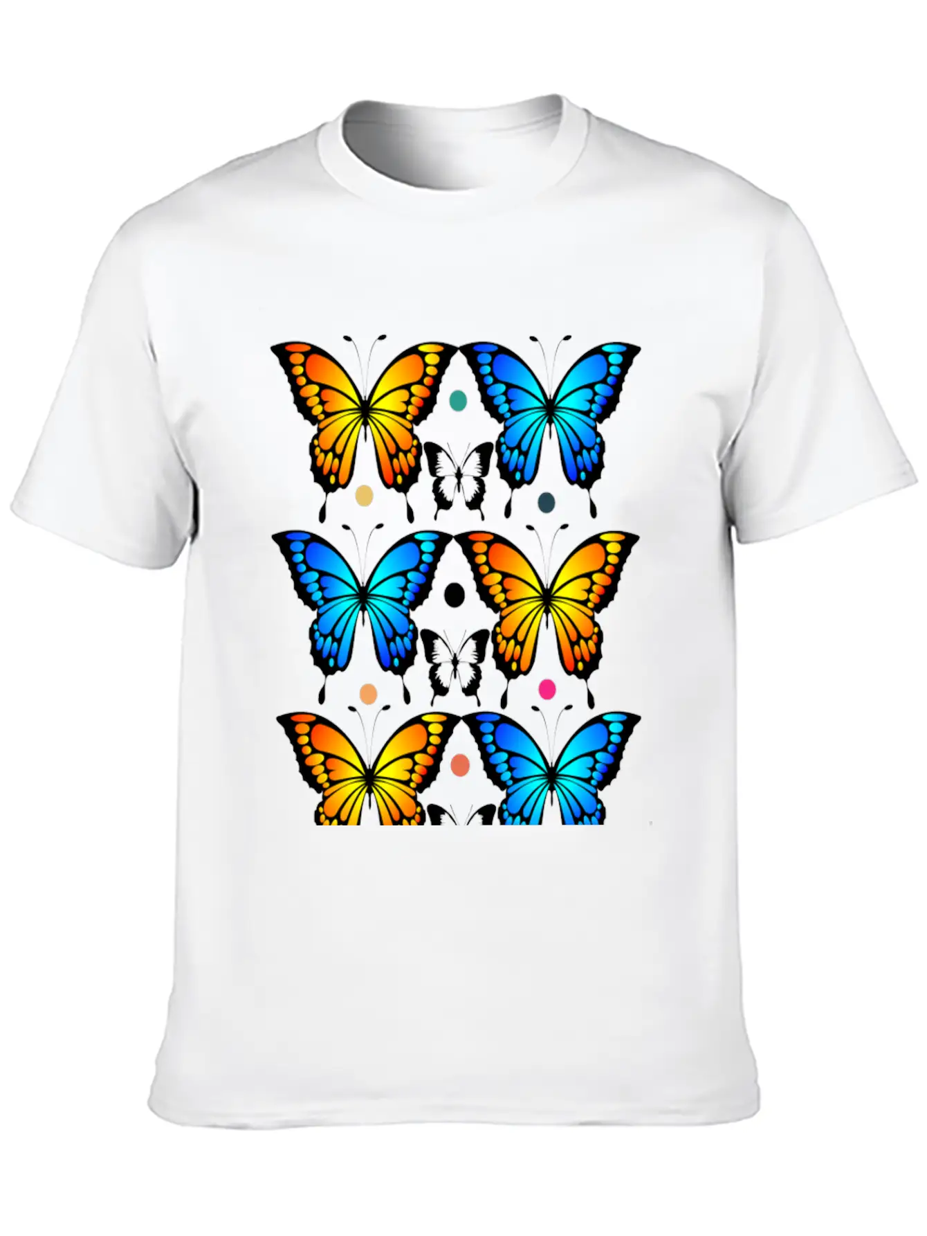 Autumn Papillons Butterfly, Pattern Basic Graphic T-Shirt ¨C Daily Comfort In Soft Cotton