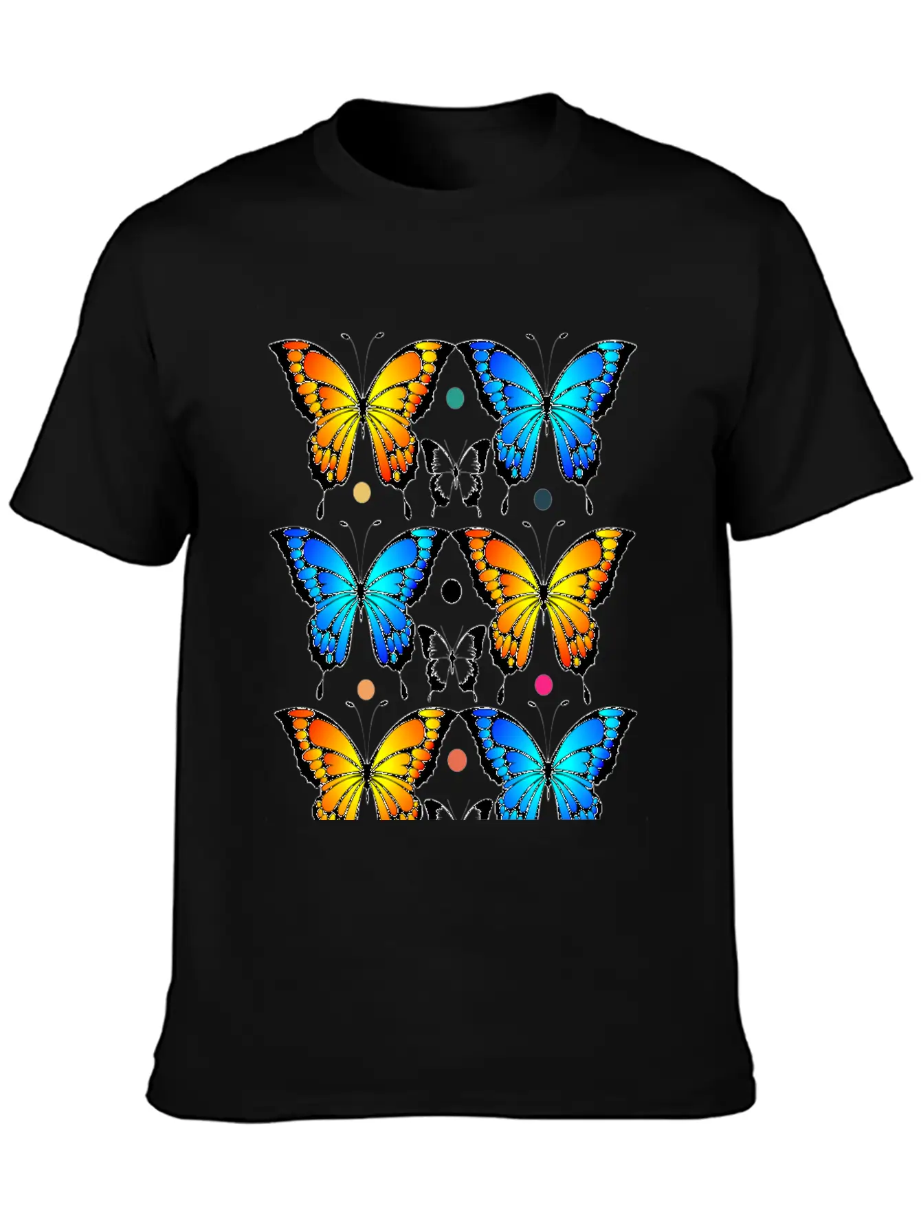 Autumn Papillons Butterfly, Pattern Basic Graphic T-Shirt ¨C Daily Comfort In Soft Cotton