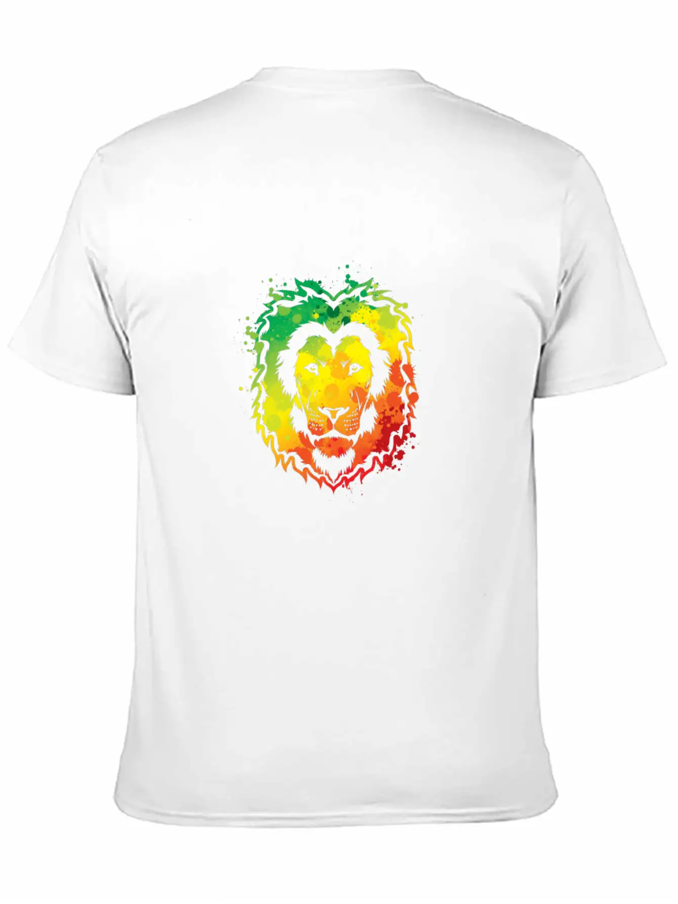 Awesome Colorful Lion Splash Reggae Essential Cotton Tee For Daily Outfits ¨C Unisex Style
