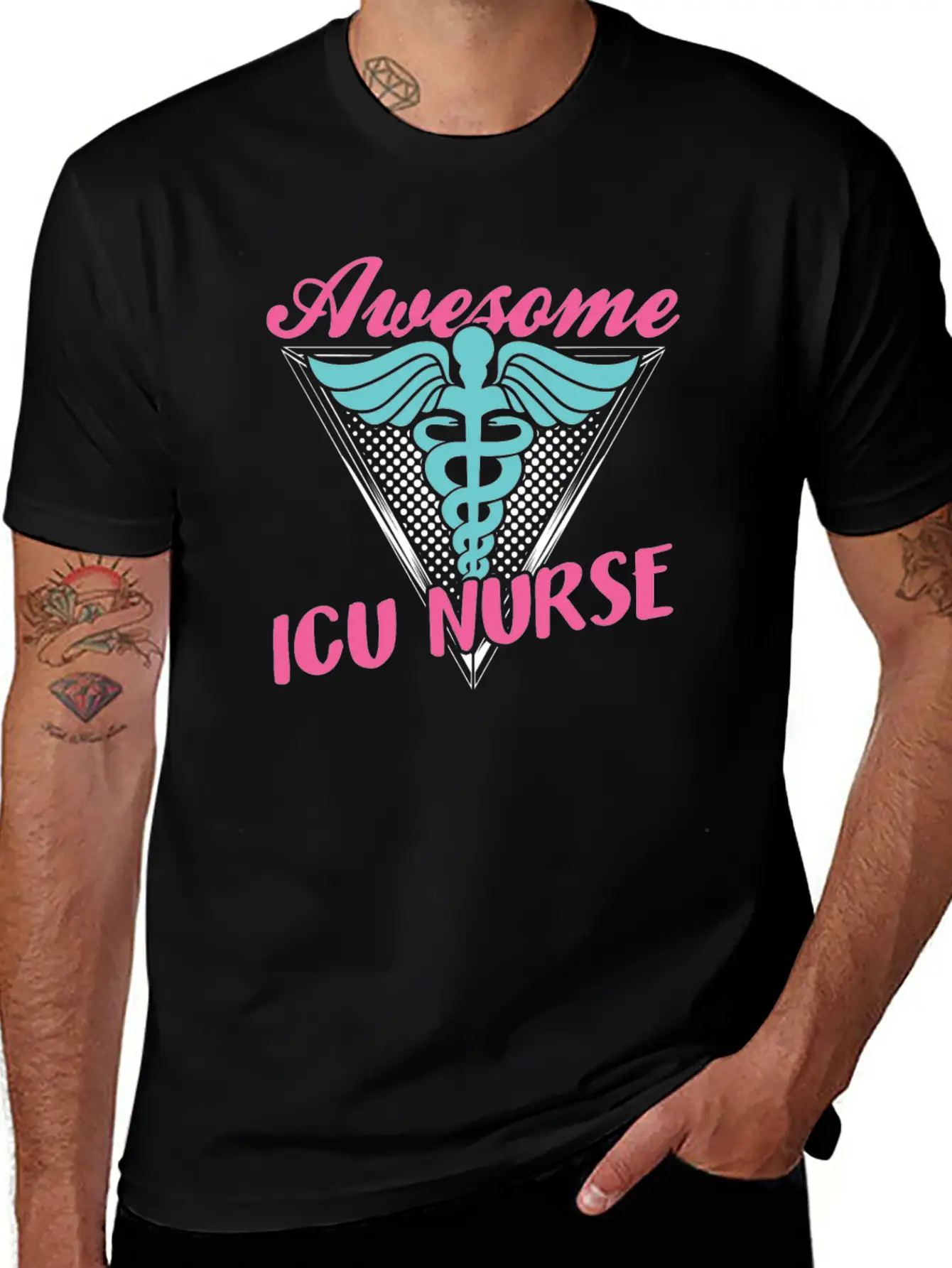 Awesome Icu Nurse Nursing Hospital ICE Essential Cotton Tee For Daily Outfits ¨C Unisex Style