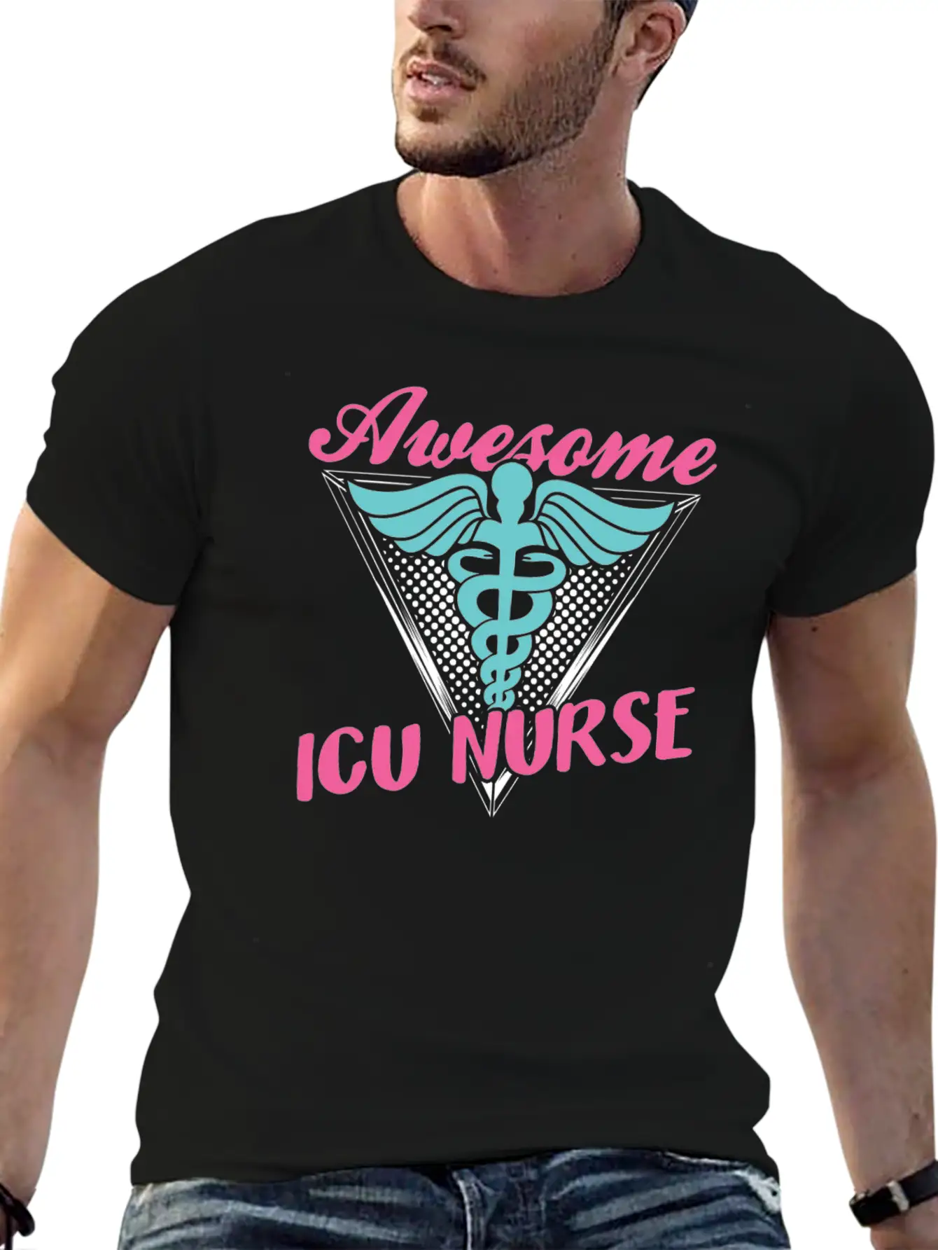 Awesome Icu Nurse Nursing Hospital ICE Essential Cotton Tee For Daily Outfits ¨C Unisex Style