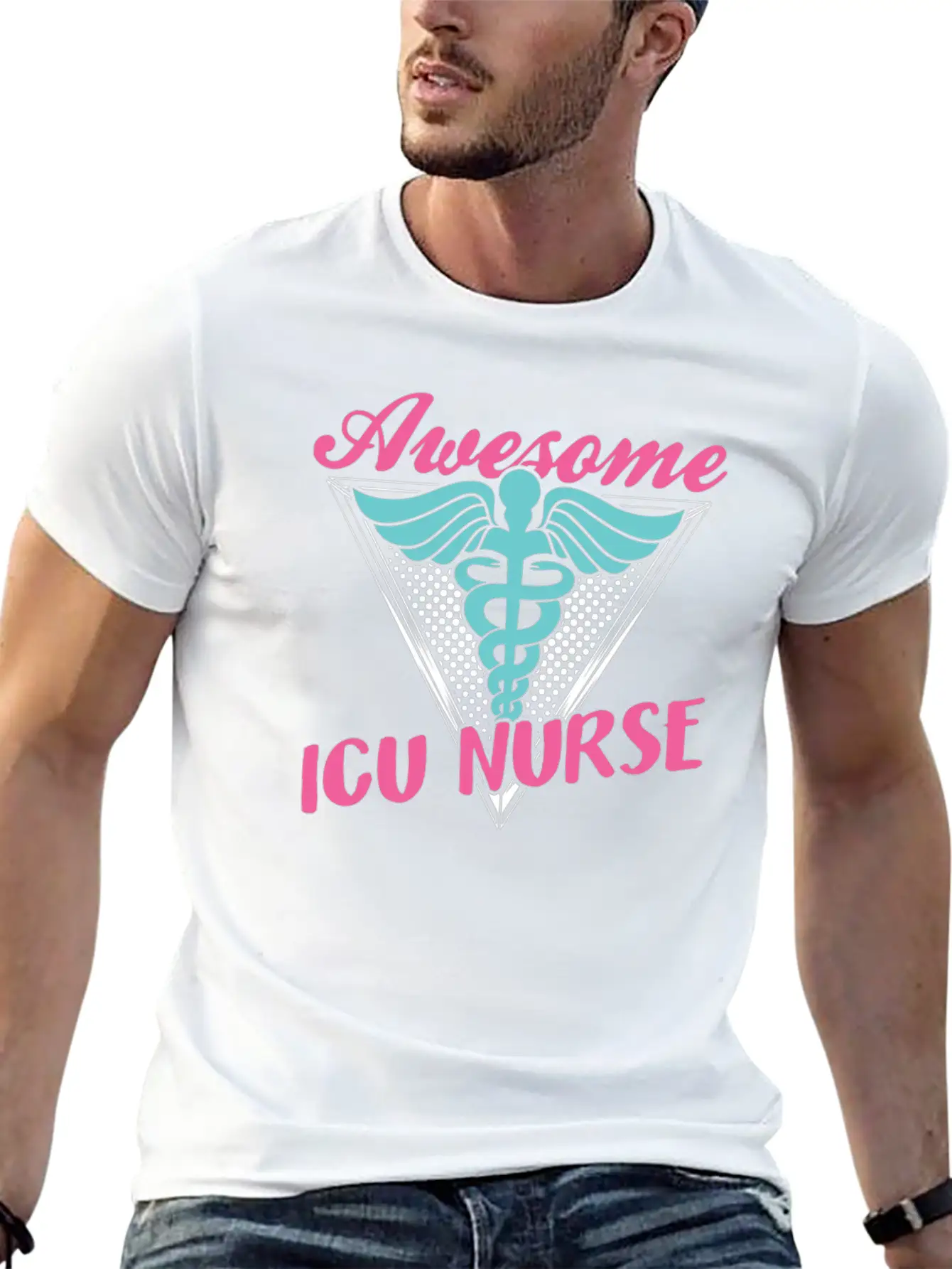 Awesome Icu Nurse Nursing Hospital ICE Essential Cotton Tee For Daily Outfits ¨C Unisex Style
