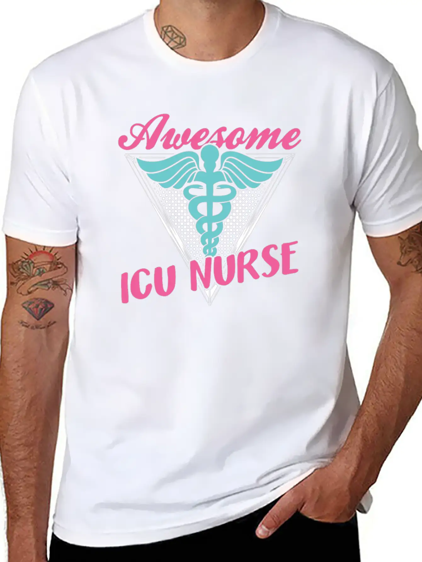 Awesome Icu Nurse Nursing Hospital ICE Essential Cotton Tee For Daily Outfits ¨C Unisex Style