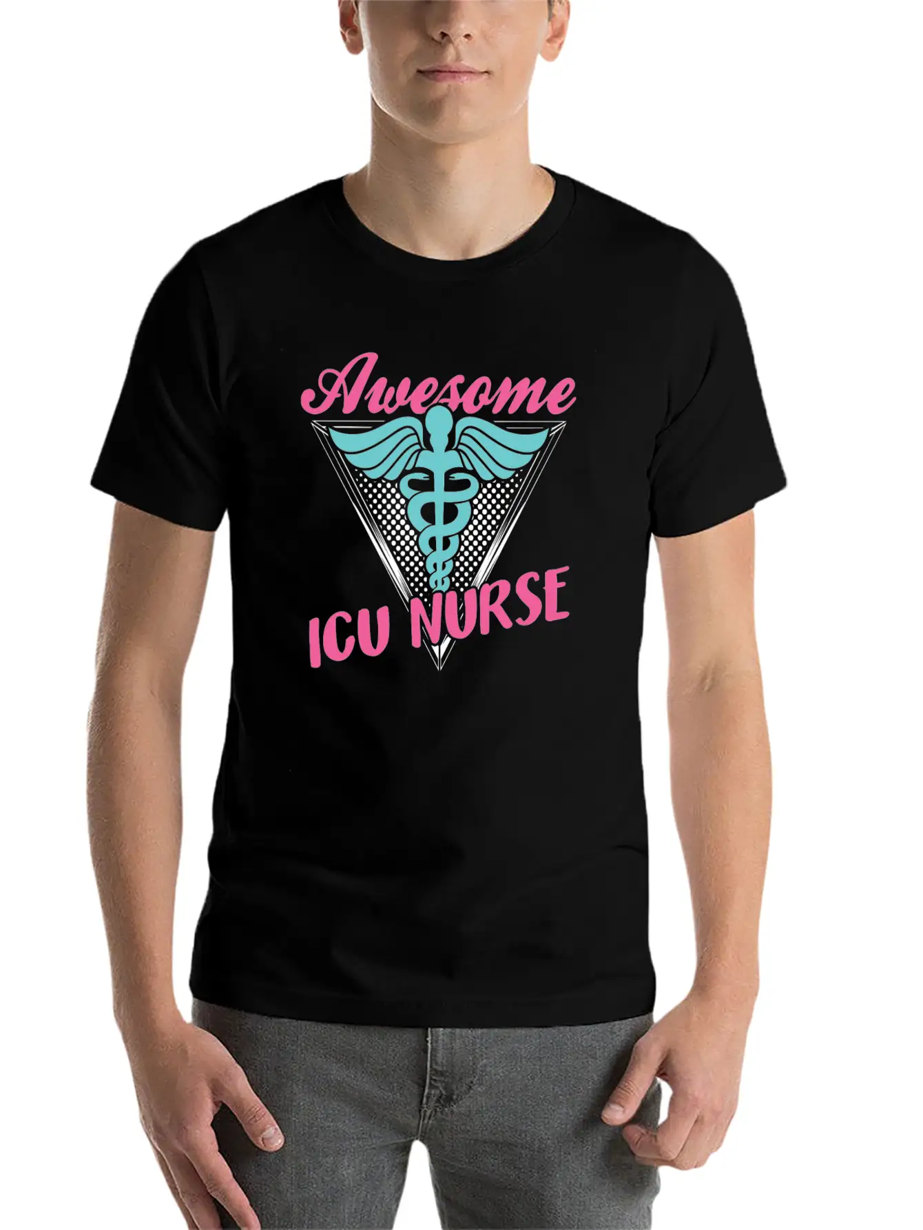 Awesome Icu Nurse Nursing Hospital ICE Essential Cotton Tee For Daily Outfits ¨C Unisex Style