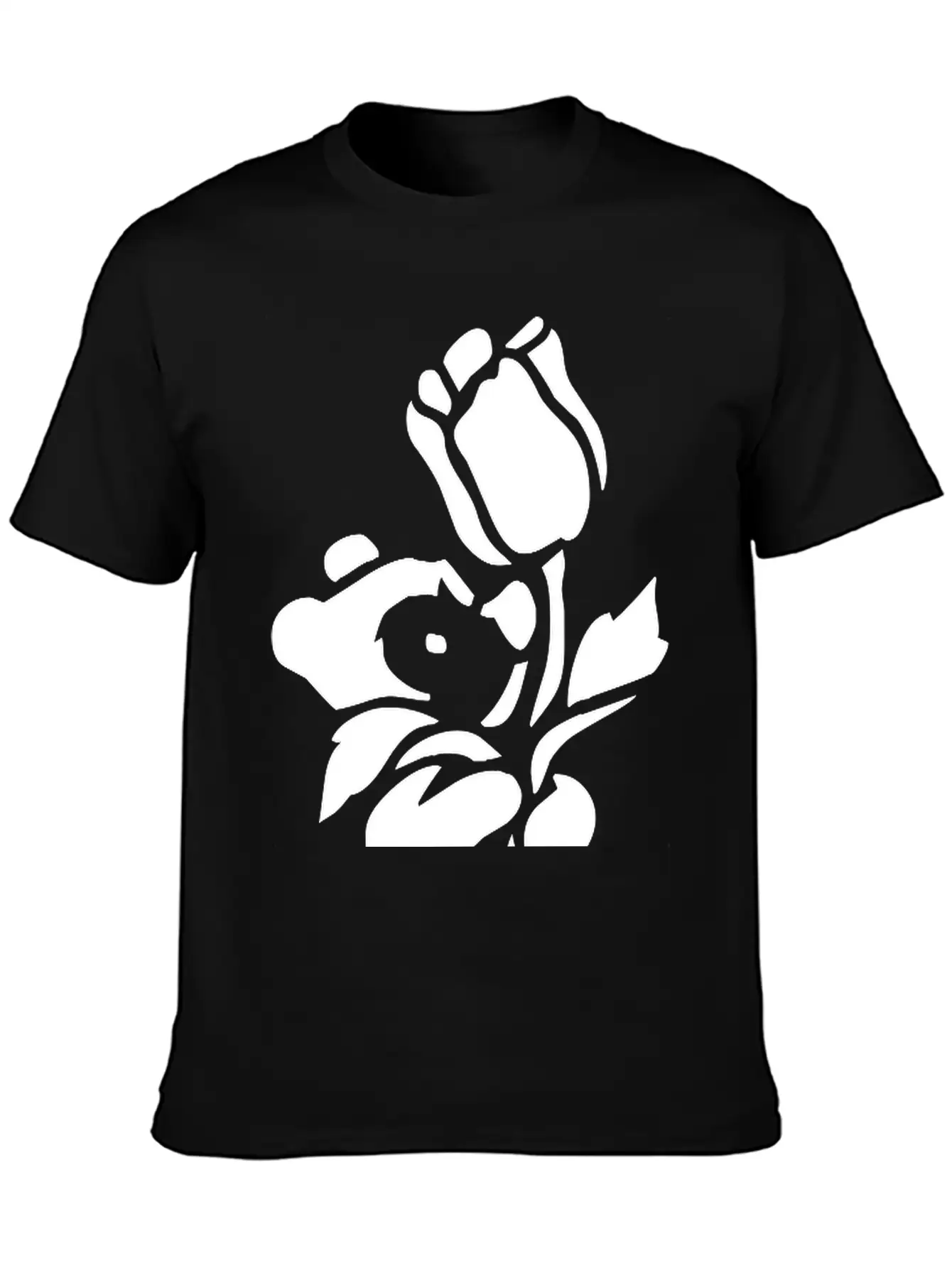 Baby Bear With A Giant Flower Soft Cotton Short Sleeve Tee ¨C Unisex Wardrobe Staple