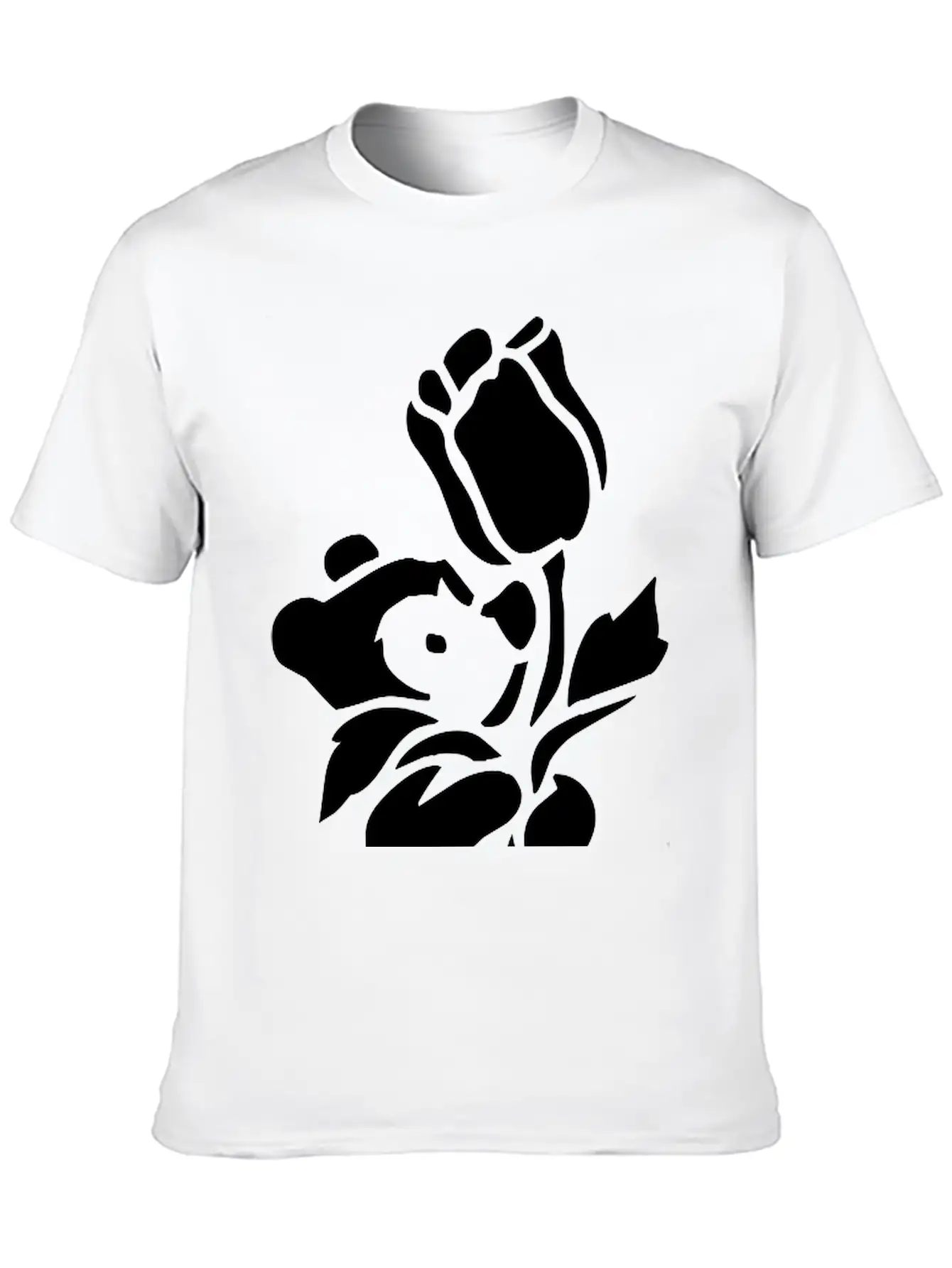 Baby Bear With A Giant Flower Soft Cotton Short Sleeve Tee ¨C Unisex Wardrobe Staple