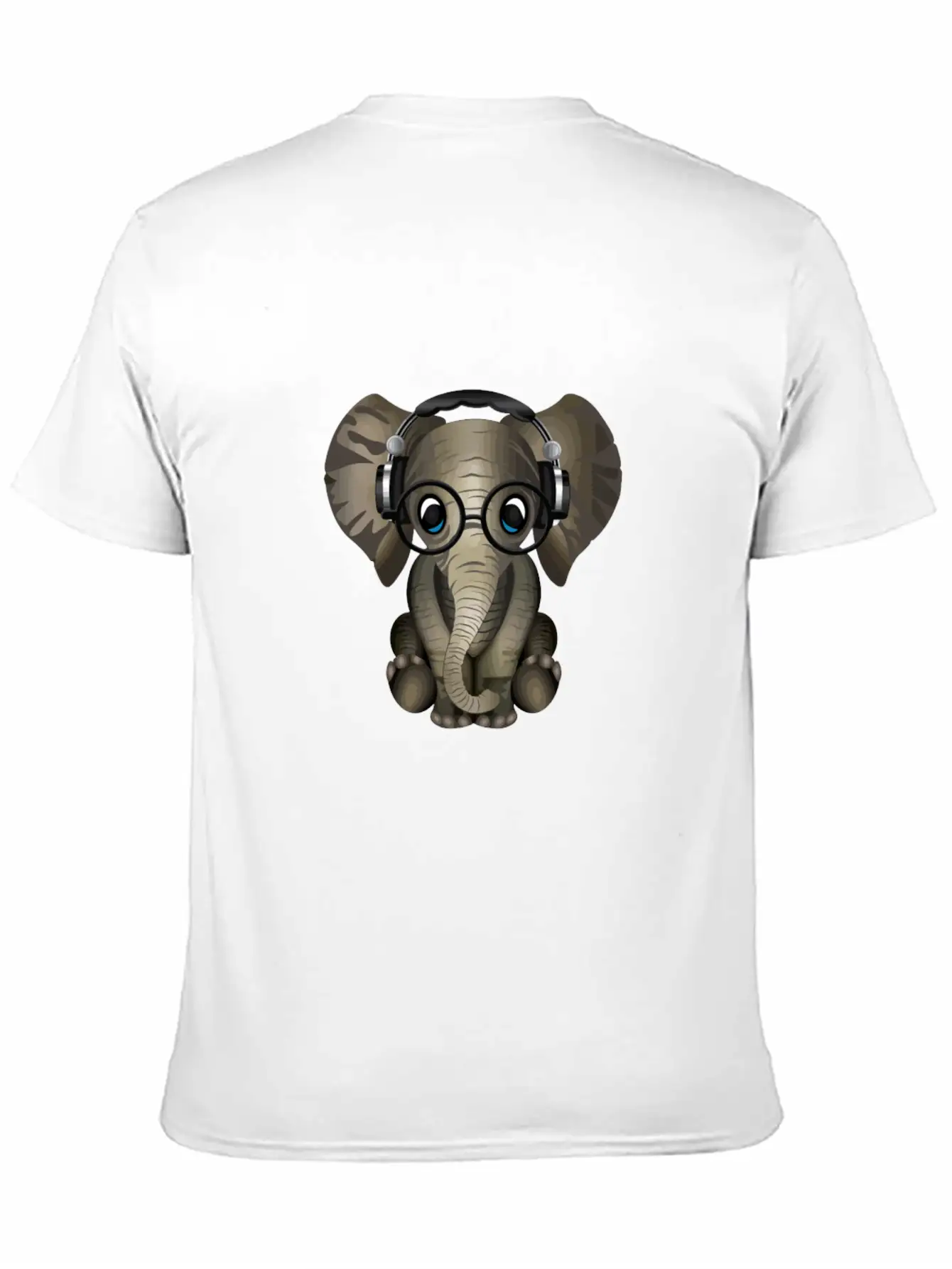 Baby Elephant Dj Wearing Headphones & Glasses Gift Essential Cotton Tee For Daily Outfits ¨C Unisex Style