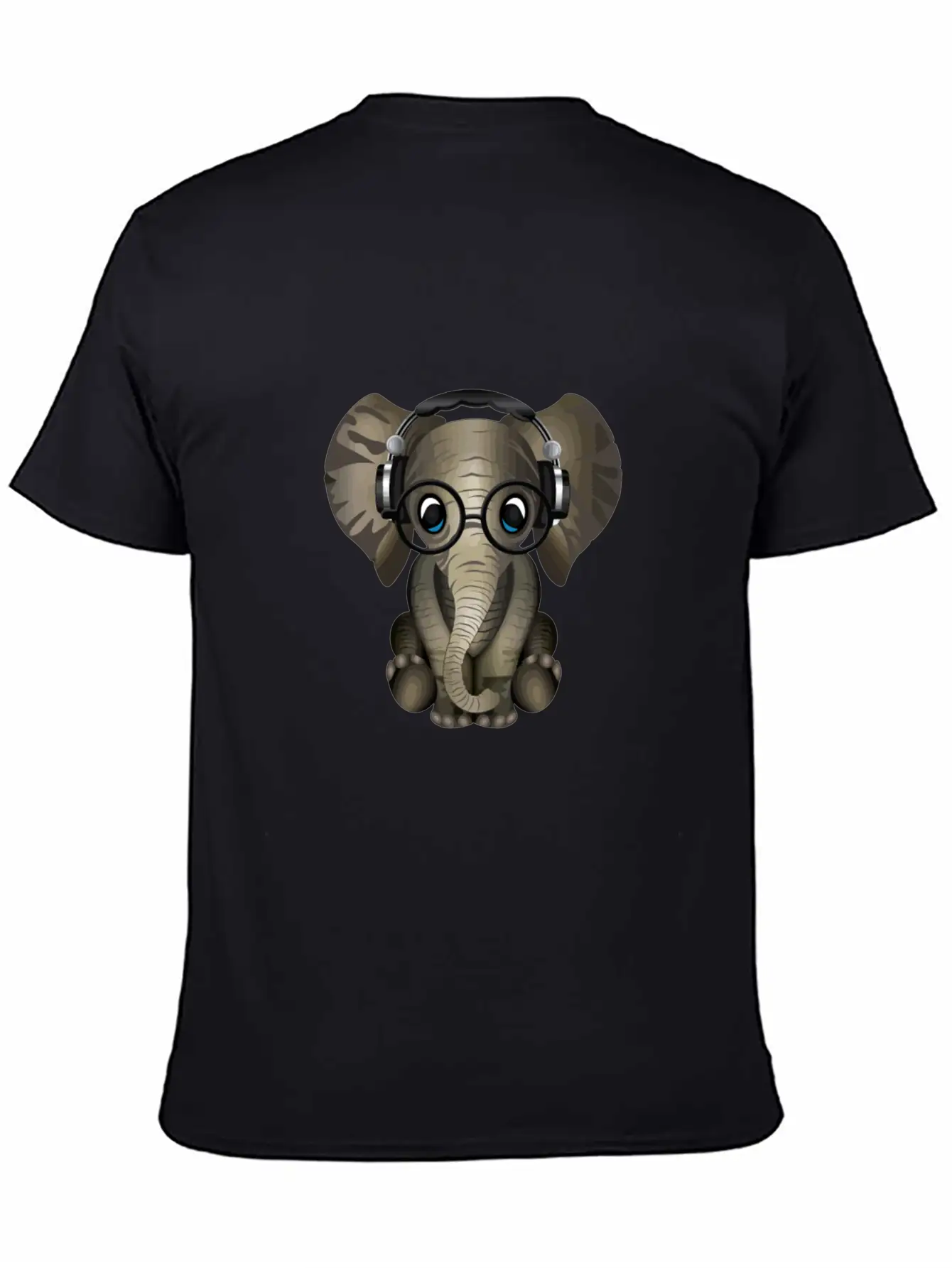Baby Elephant Dj Wearing Headphones & Glasses Gift Essential Cotton Tee For Daily Outfits ¨C Unisex Style