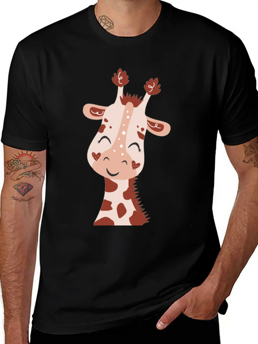 Baby Giraffe Essential Cotton Tee For Daily Outfits ¨C Unisex Style