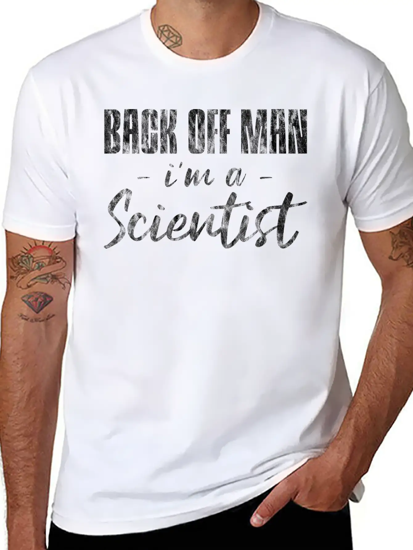 Back Off Man, I'm A Scientist 6 Soft Cotton Short Sleeve Tee ¨C Unisex Wardrobe Staple