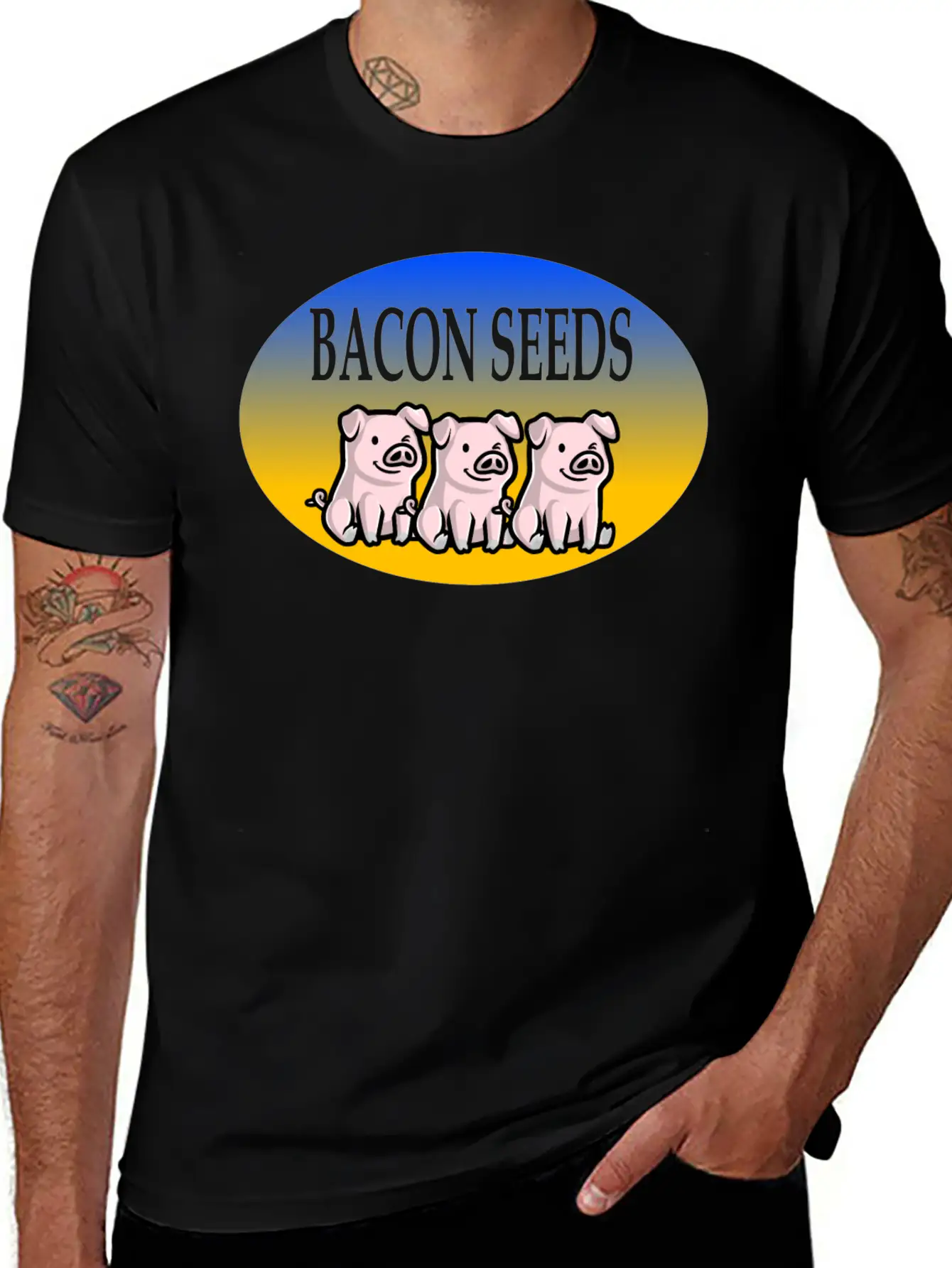 Bacon Seeds Essential Cotton Tee For Daily Outfits ¨C Unisex Style