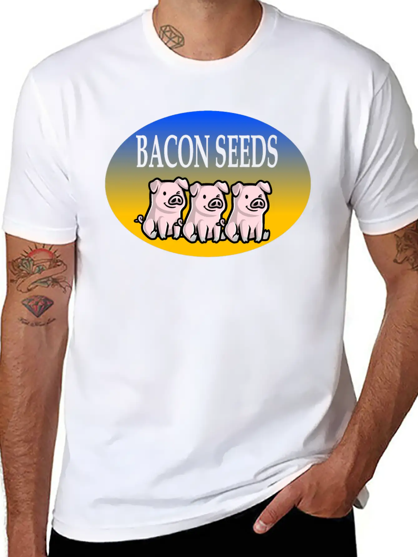 Bacon Seeds Essential Cotton Tee For Daily Outfits ¨C Unisex Style
