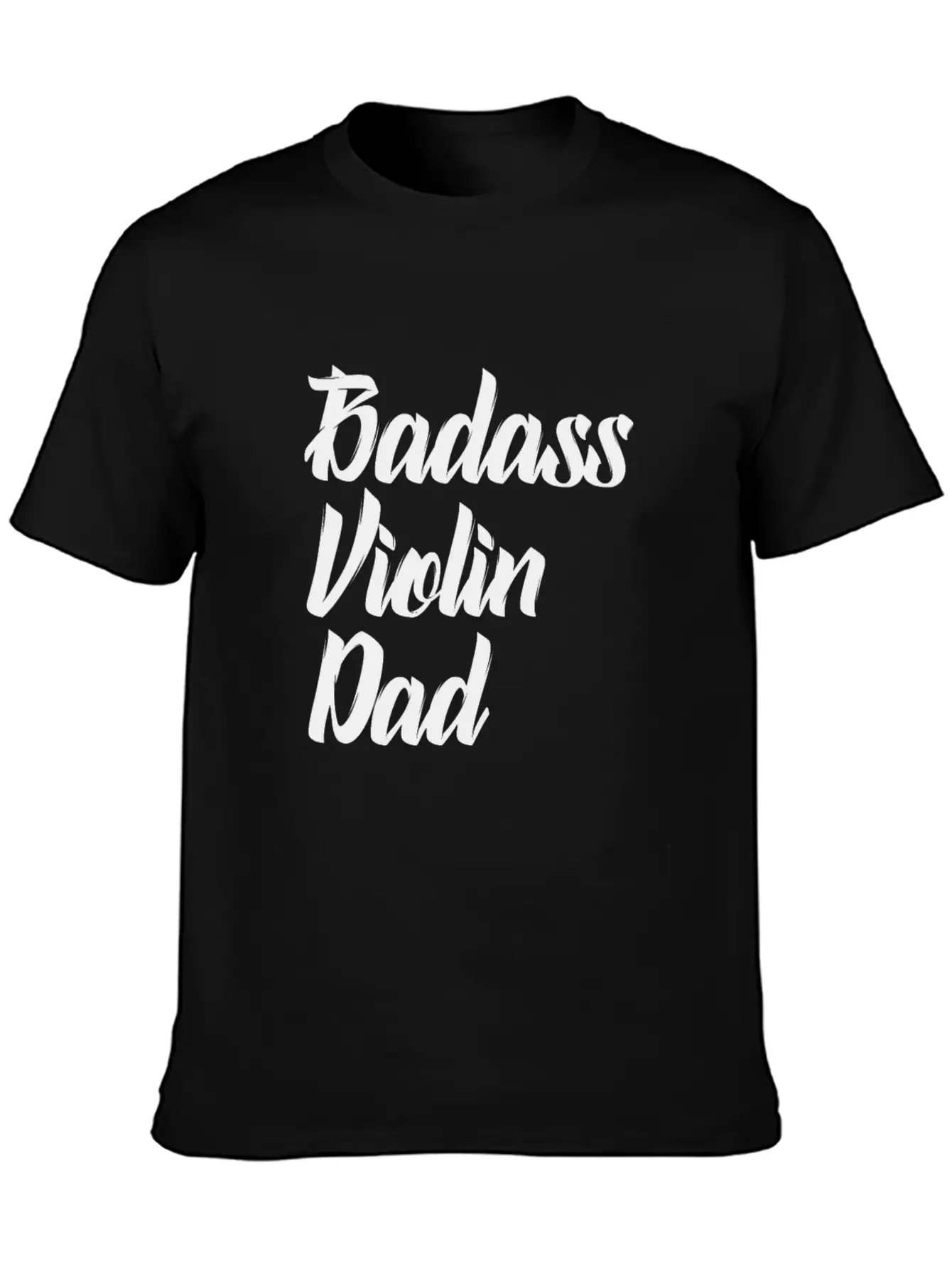 Badass Violin Dad Basic Graphic T-Shirt ¨C Daily Comfort In Soft Cotton