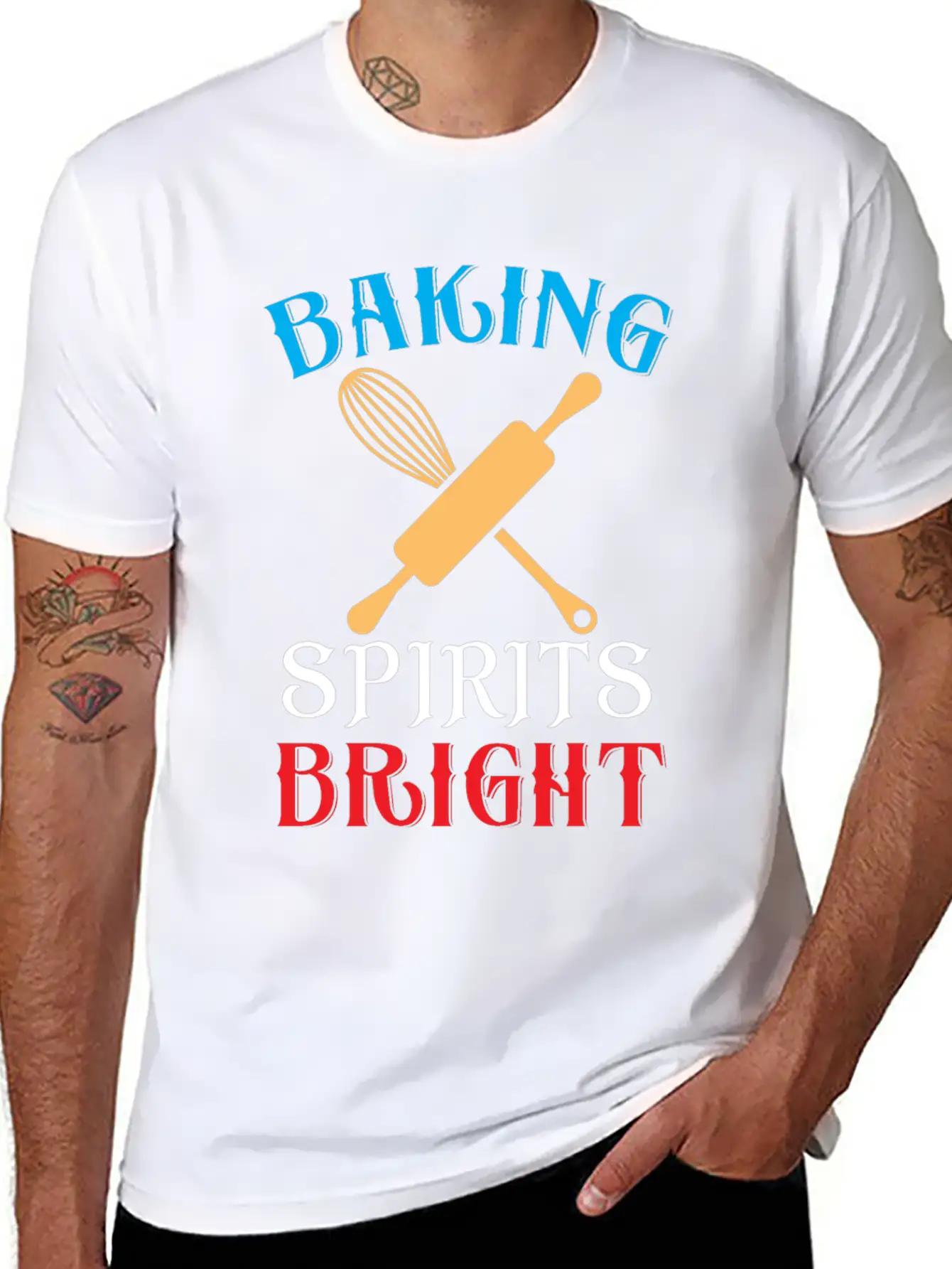 Baking Spirits Bright Essential Cotton Tee For Daily Outfits ¨C Unisex Style