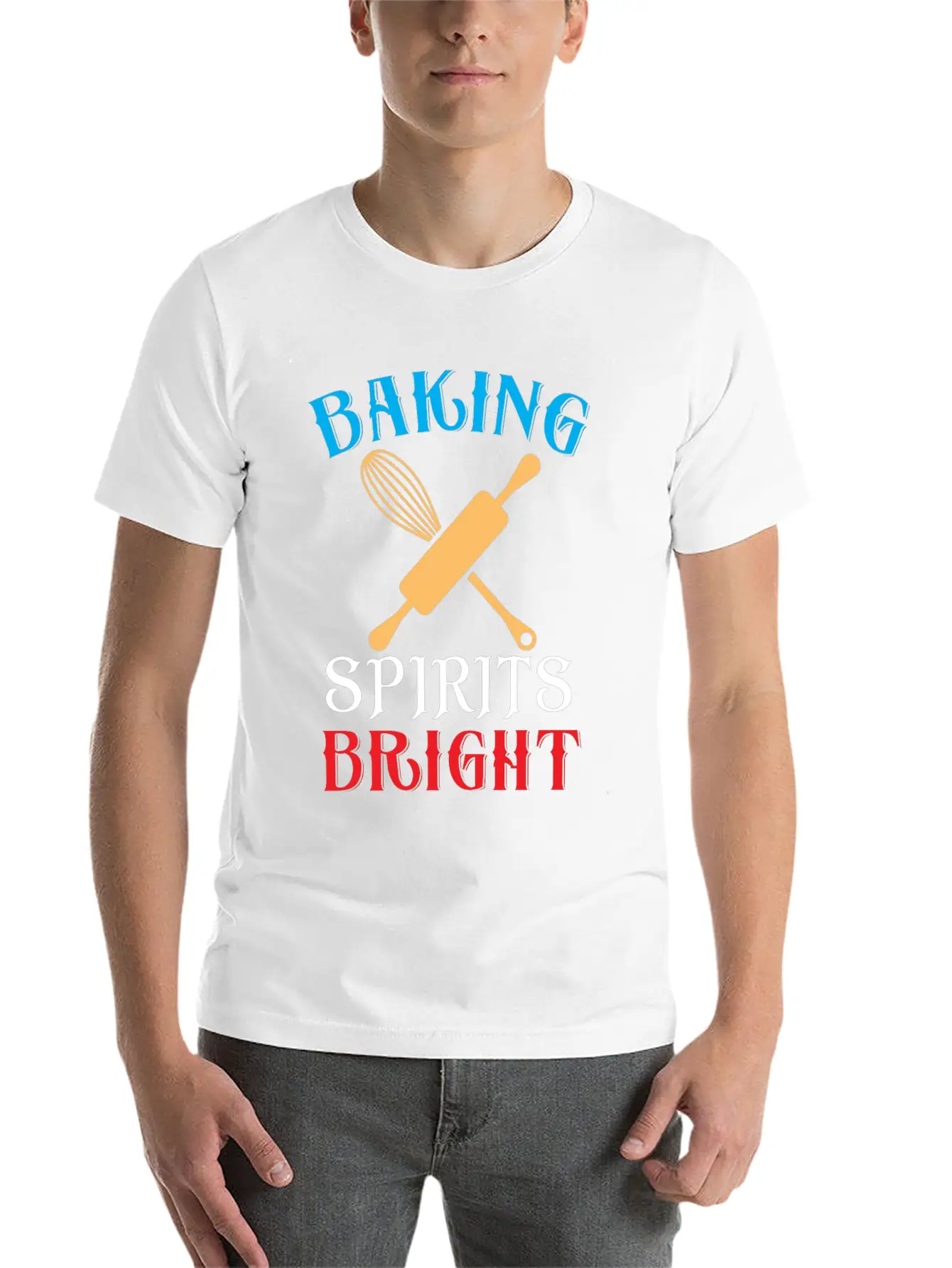 Baking Spirits Bright Essential Cotton Tee For Daily Outfits ¨C Unisex Style