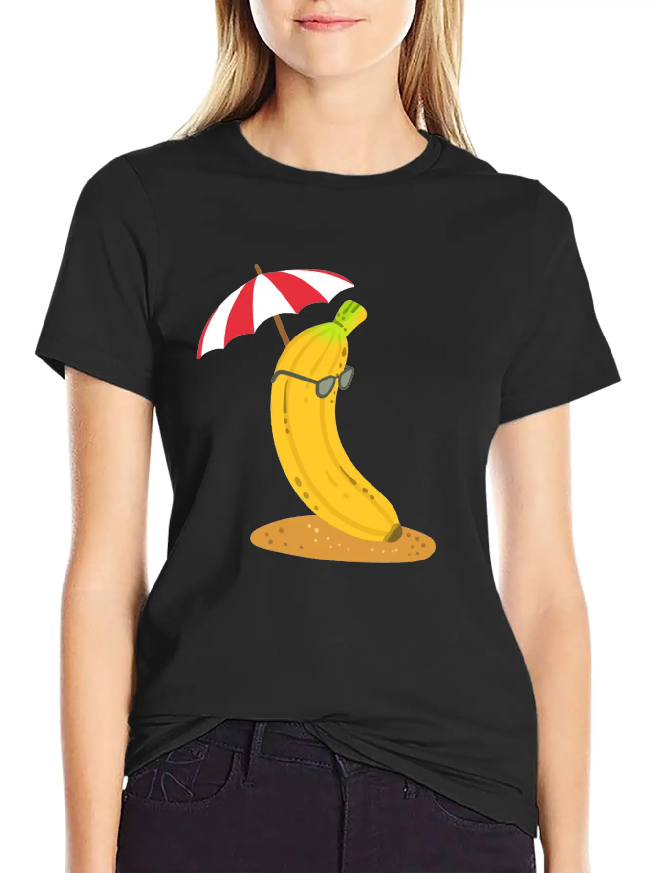 Banana Summer Kawaii Essential Cotton Tee For Daily Outfits ¨C Unisex Style