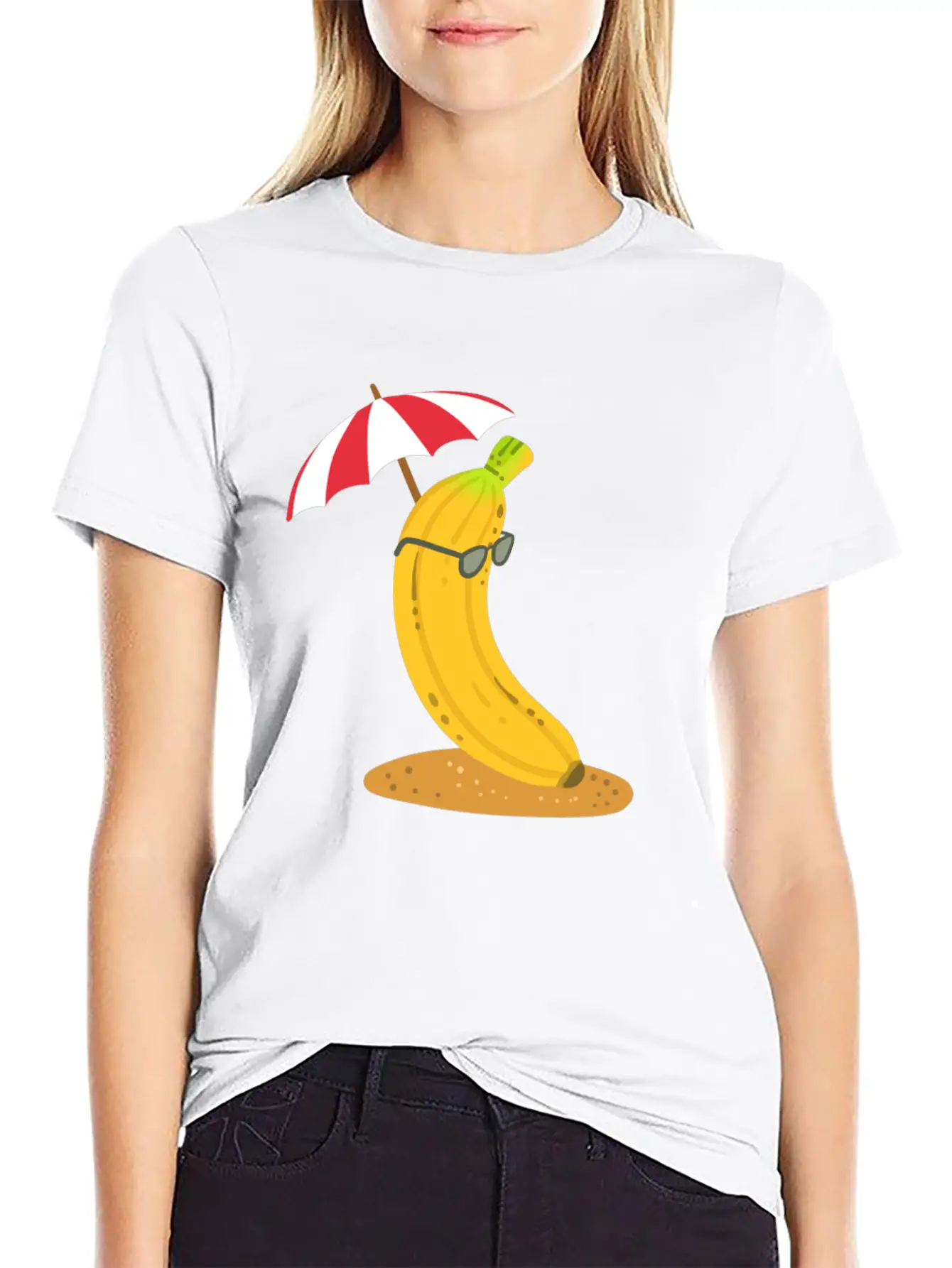 Banana Summer Kawaii Essential Cotton Tee For Daily Outfits ¨C Unisex Style