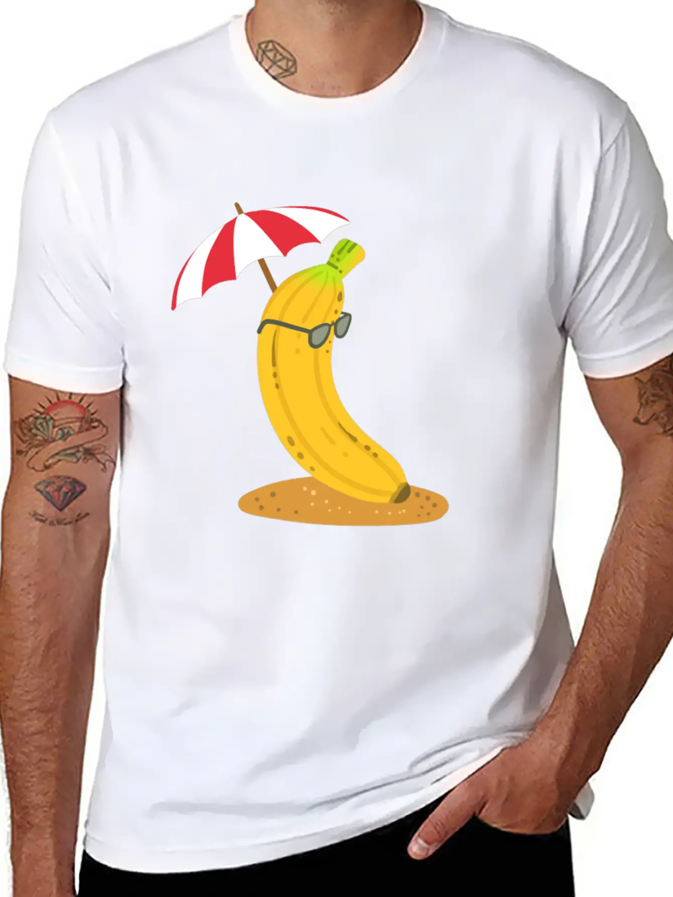 Banana Summer Kawaii Essential Cotton Tee For Daily Outfits ¨C Unisex Style
