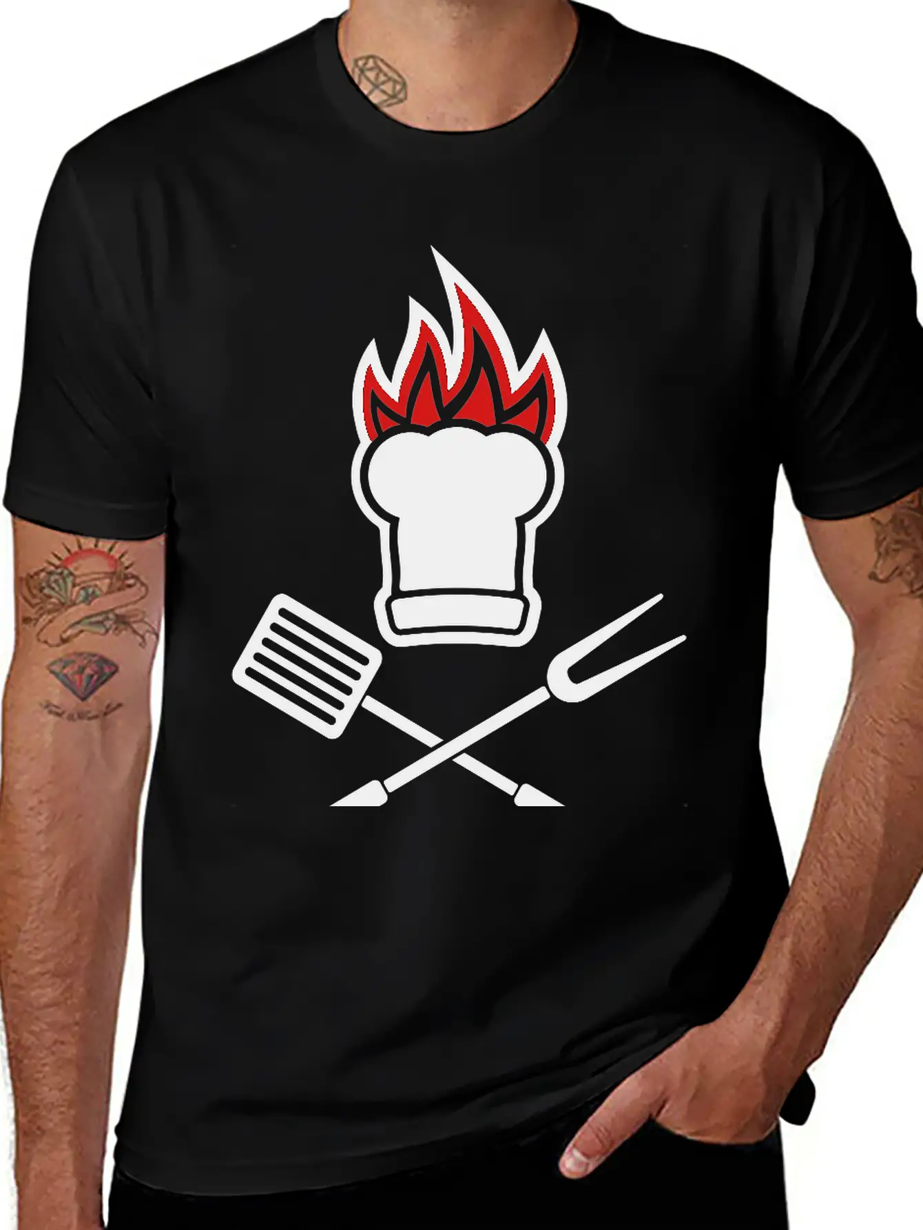 Barbecue On Fire Soft Cotton Short Sleeve Tee ¨C Unisex Wardrobe Staple