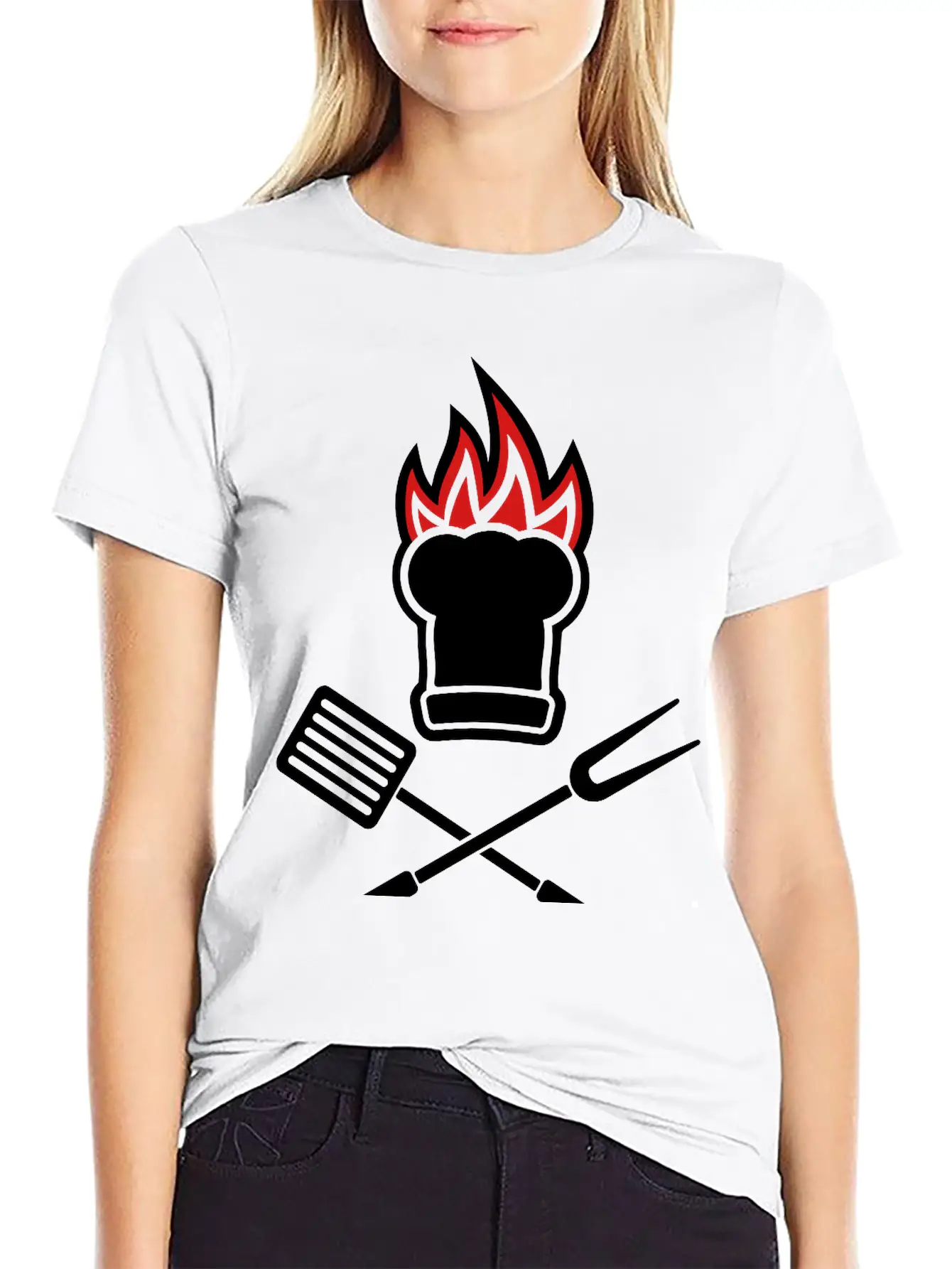 Barbecue On Fire Soft Cotton Short Sleeve Tee ¨C Unisex Wardrobe Staple