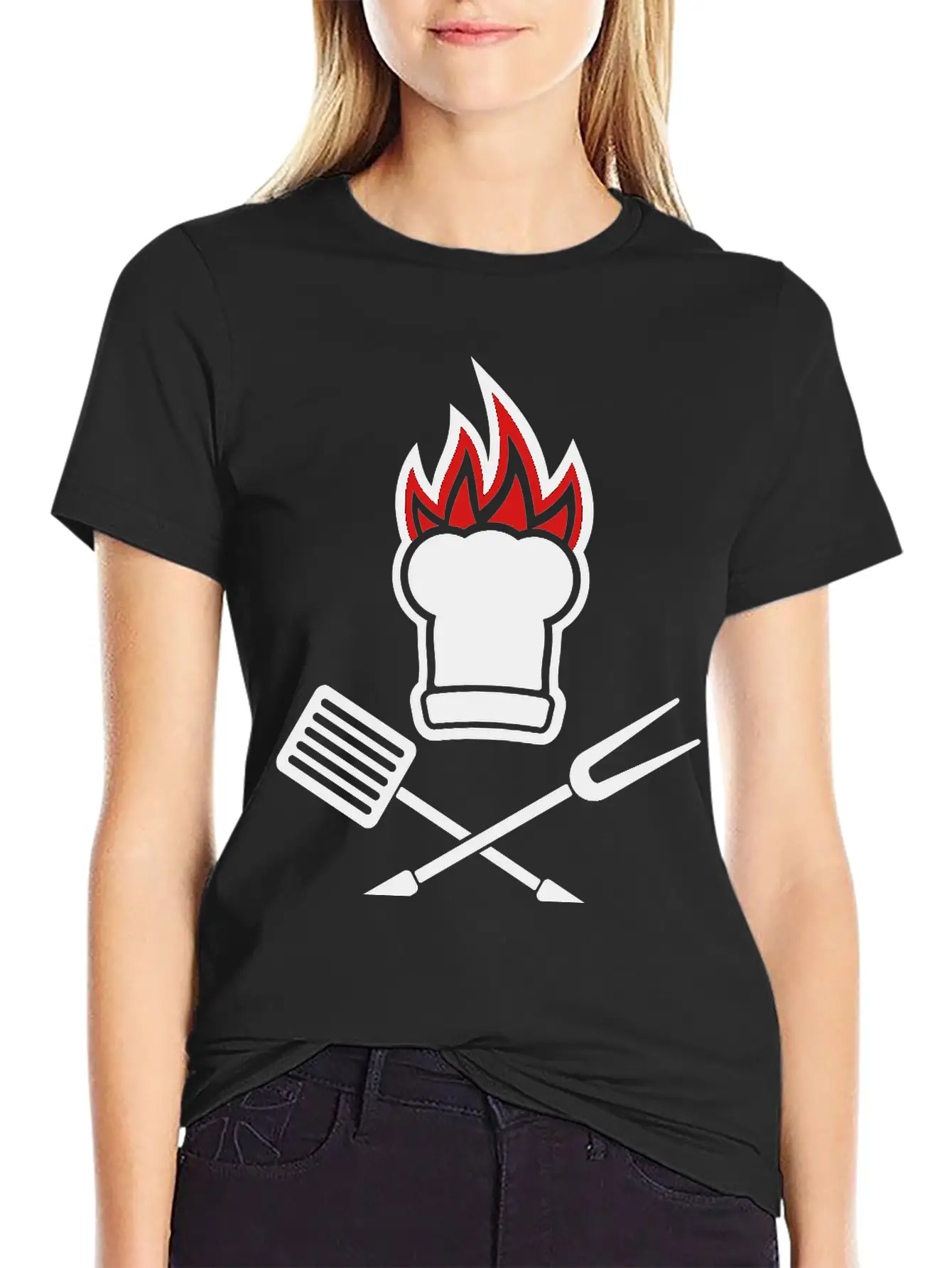 Barbecue On Fire Soft Cotton Short Sleeve Tee ¨C Unisex Wardrobe Staple