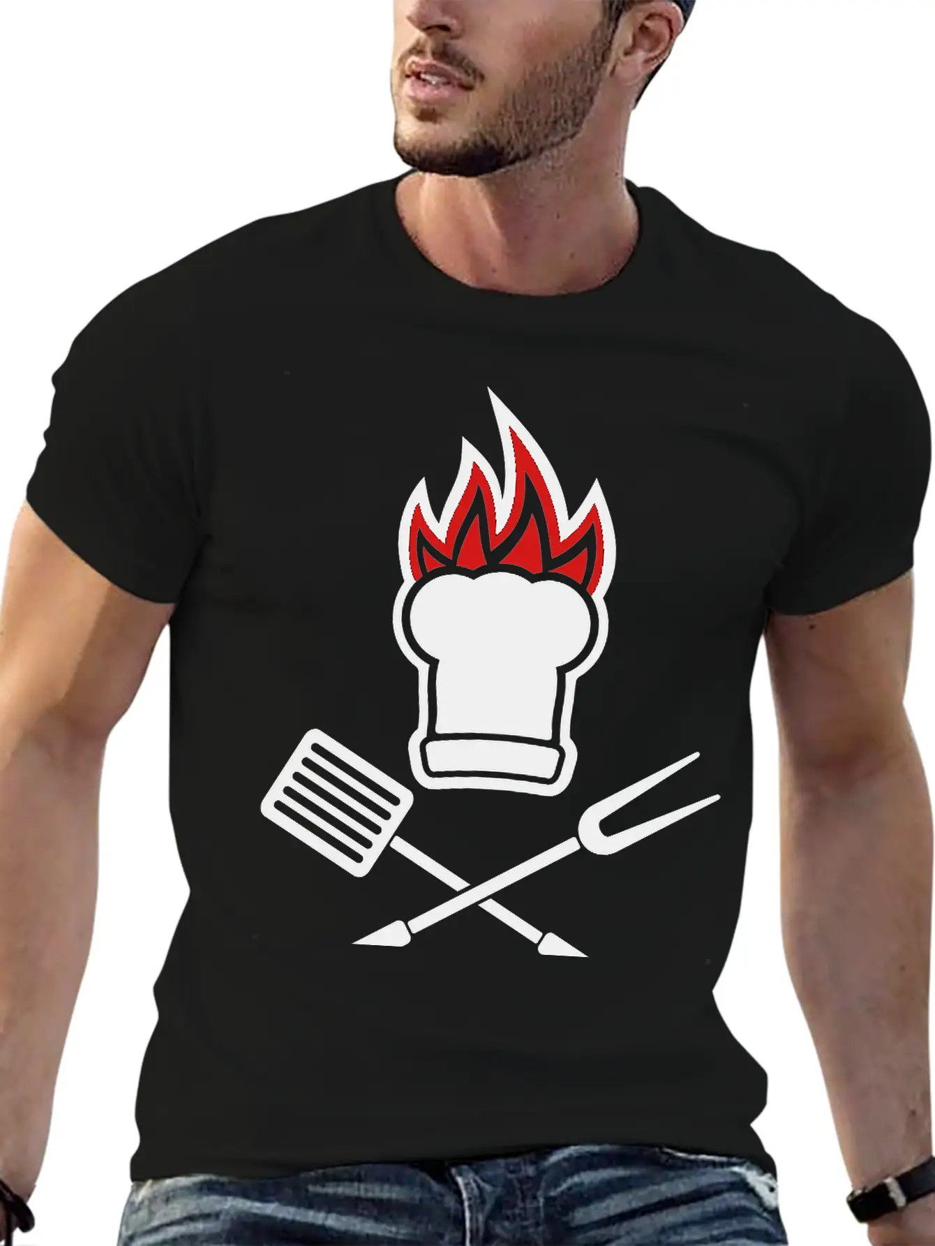 Barbecue On Fire Soft Cotton Short Sleeve Tee ¨C Unisex Wardrobe Staple