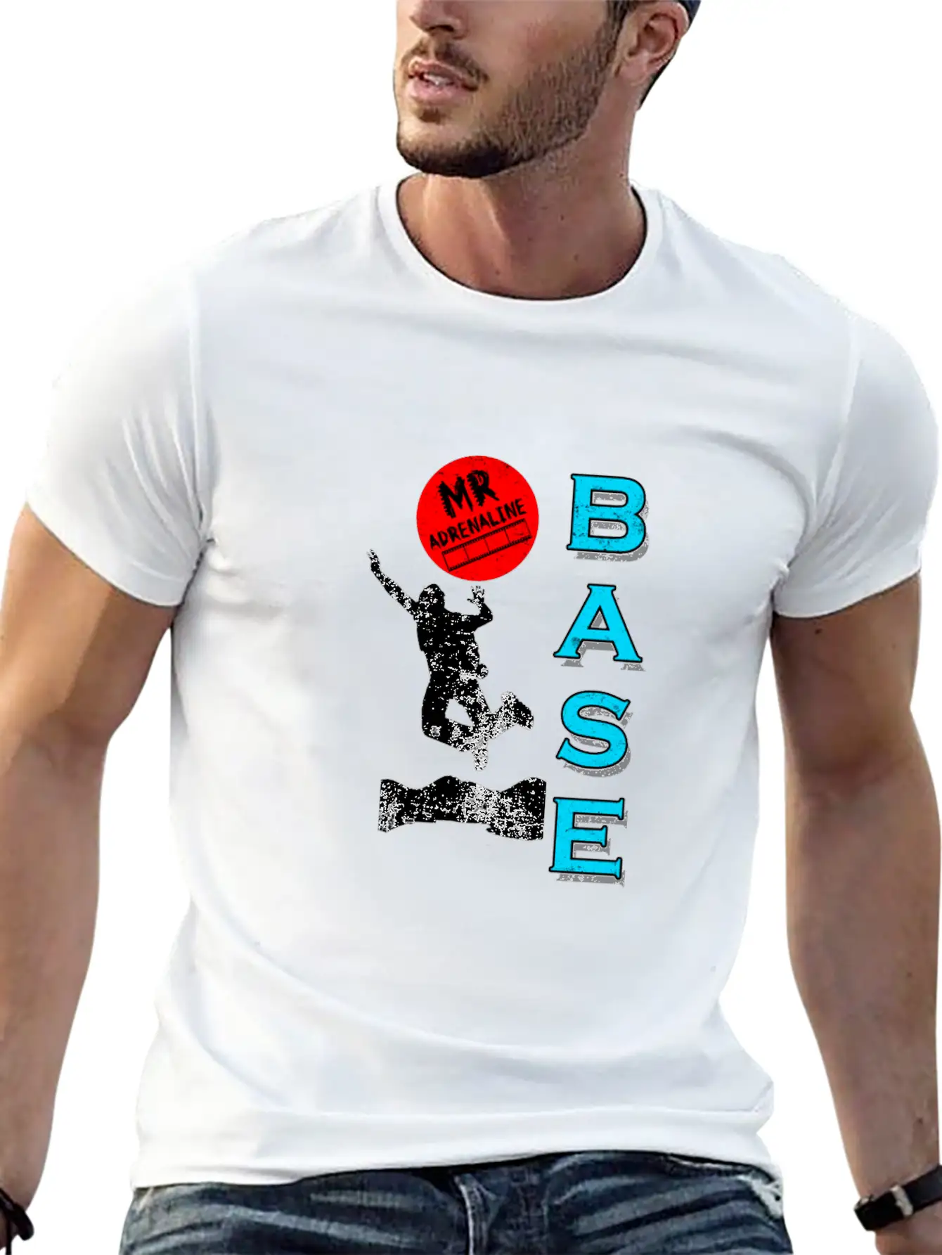 Base Jumping Jump Sky Diving Parachuting Fly Gift Essential Cotton Tee For Daily Outfits ¨C Unisex Style